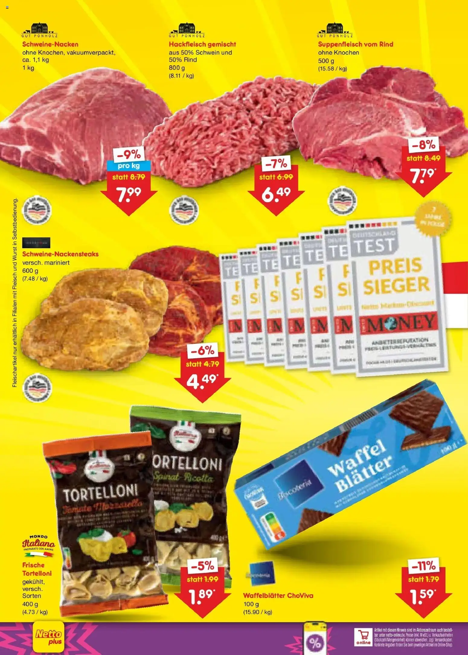 Netto Marken-Discount Prospekt Weimar – gültig ab 28.09.2026 | Seite: 36 | Produkte: Schweinenacken, Suppenfleisch, Fleisch, Hackfleisch