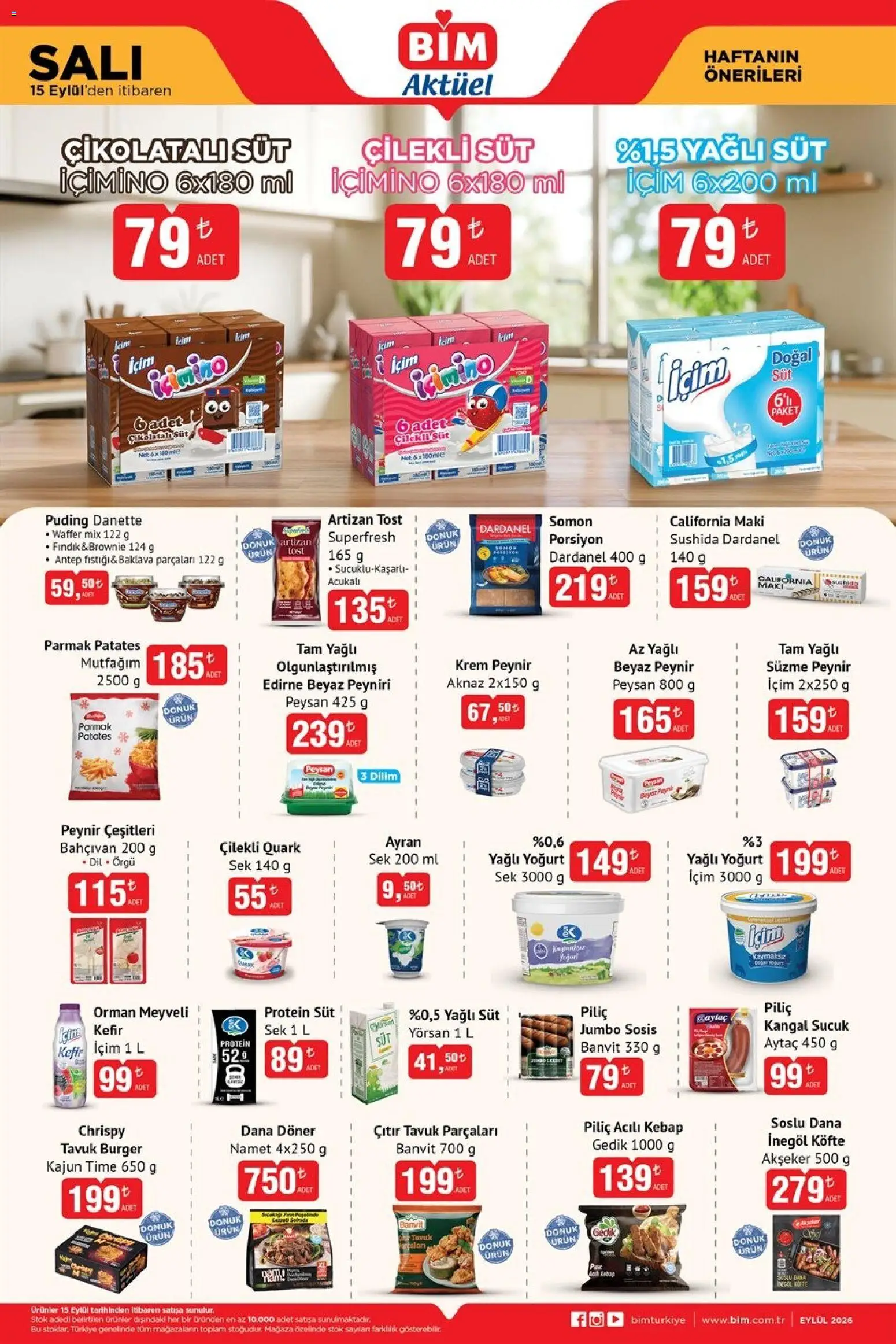 BİM - Katalog Salı - 15 Eylül 2026 tarihinden itibaren geçerlidir | Sayfa: 3