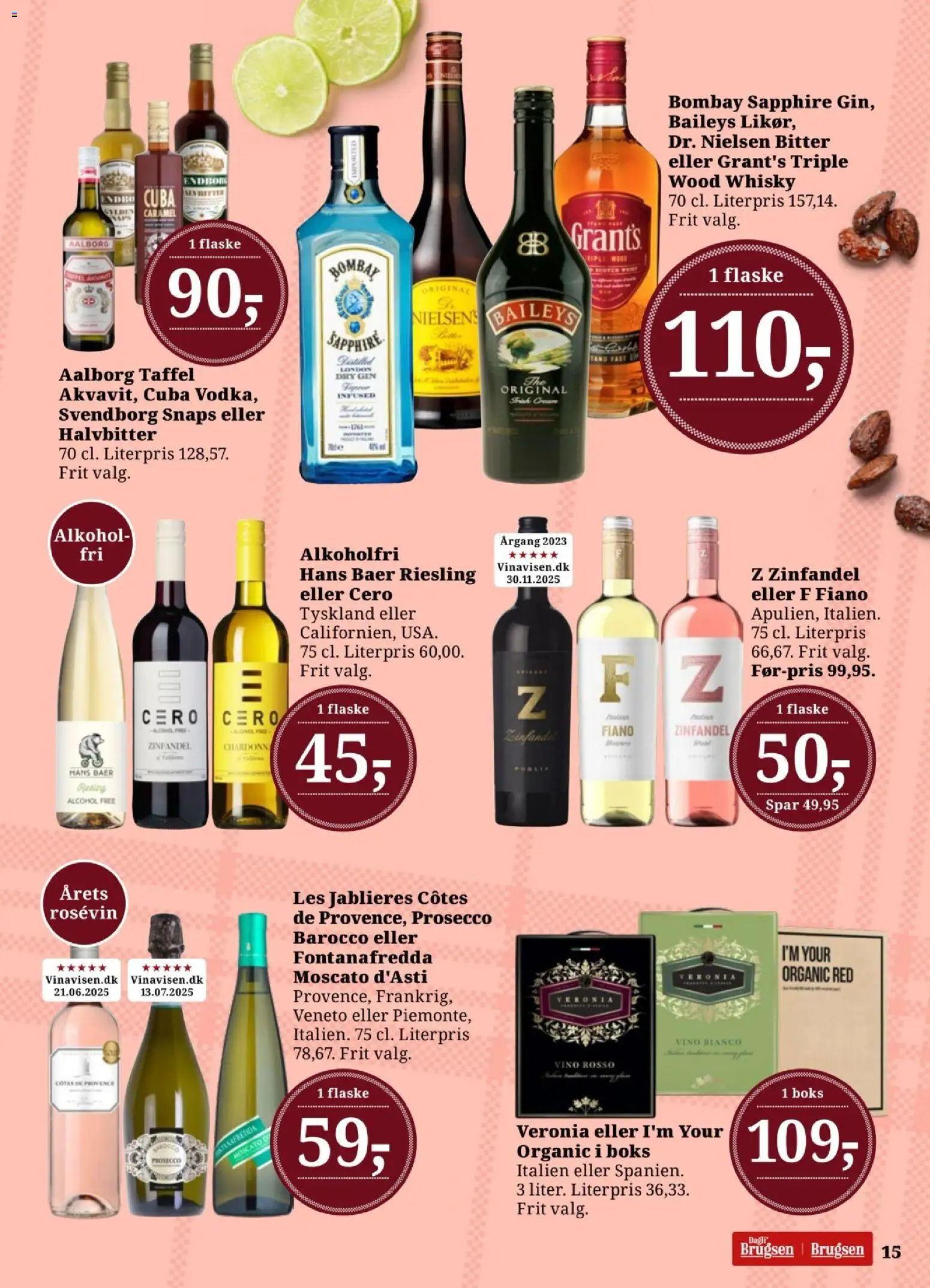 Dagli'Brugsen tilbudsavis – gyldig fra 22.05.2026 | Side: 17 | Produkter: Amendoins, Boks, Gin, Whisky