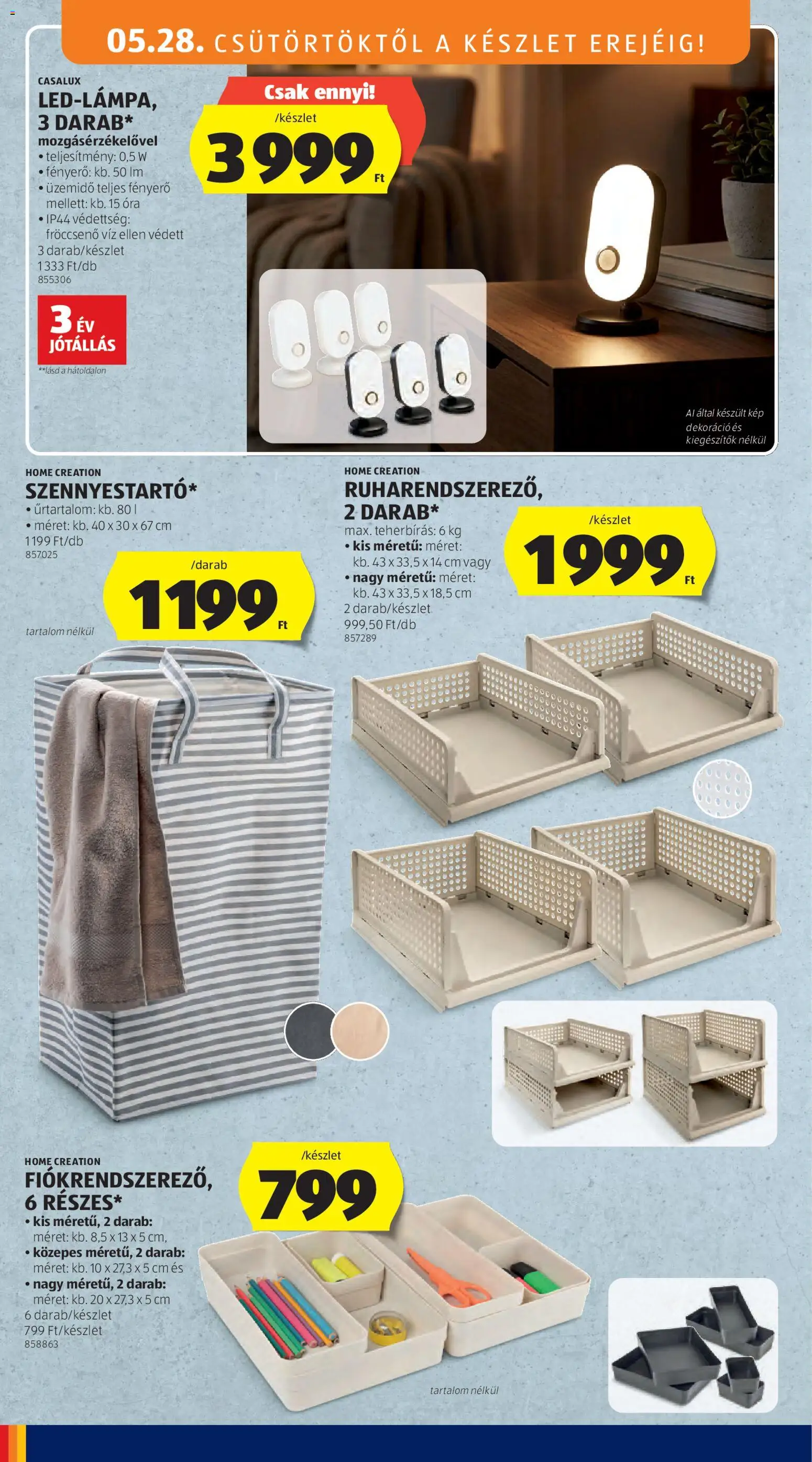 Aldi akciós ujság - amely érvényes a következő dátumtól: 28.05.2026 | Oldal: 6 | Termékek: Óra, Dekoráció
