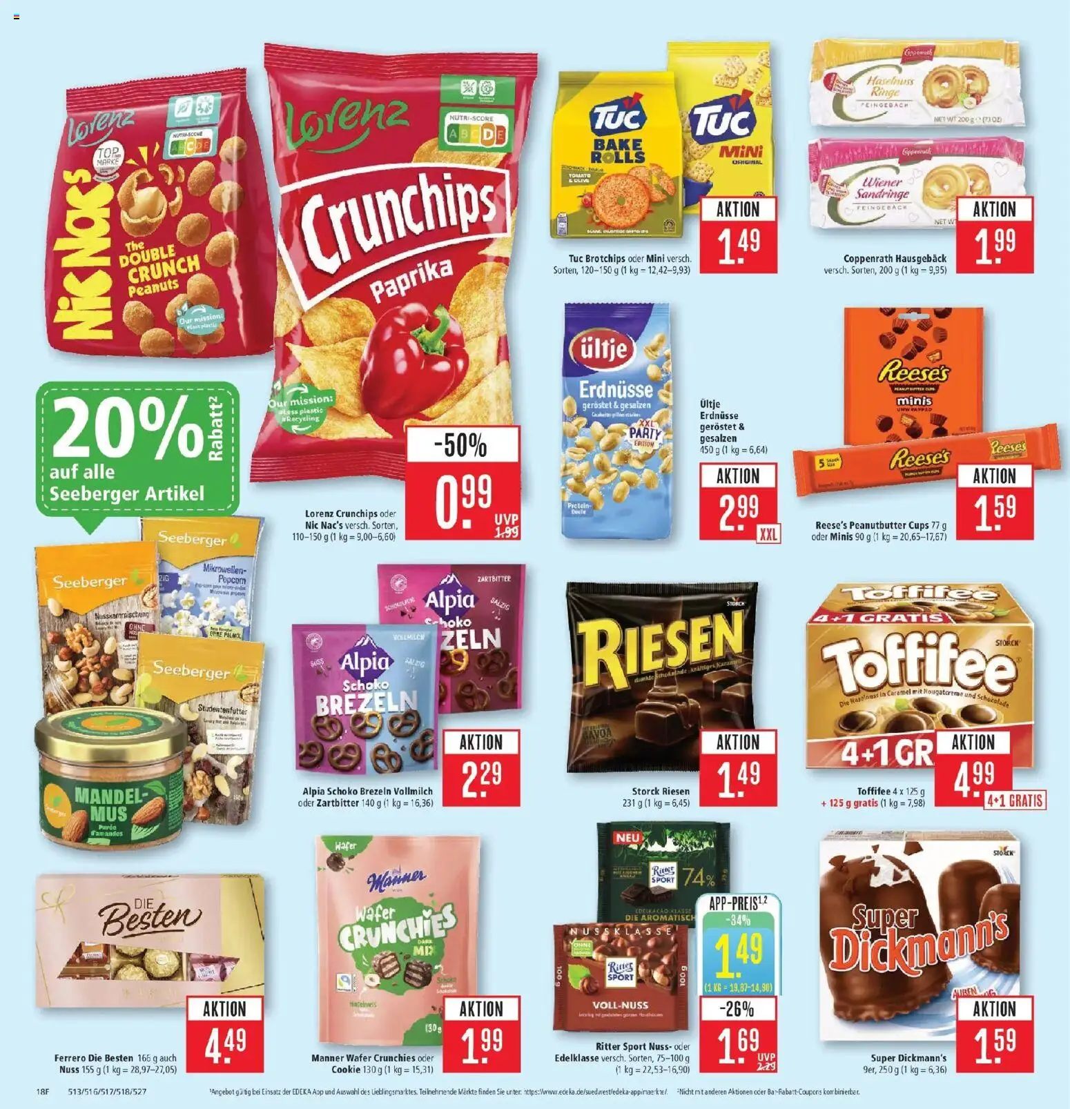 Marktkauf Prospekt Aschaffenburg (ab 21.09.2026) » Angebote online | Seite: 22 | Produkte: Erdnüsse, Paprika, Toffifee, Lorenz crunchips