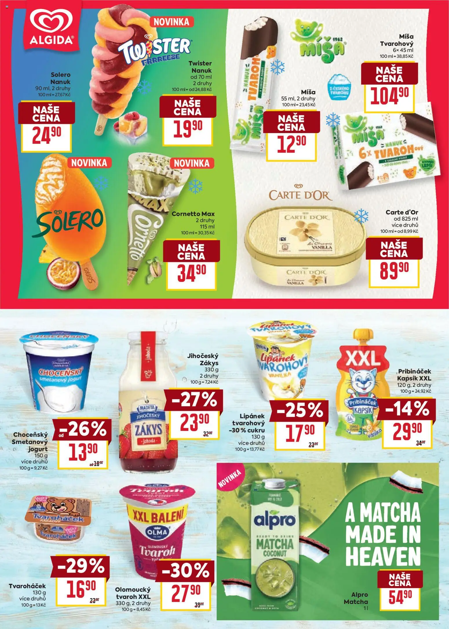 Billa leták - Léto od 10.06.2026 | Strana: 7 | Produkty: Jogurt, Matcha, Carte d'or, Alpro