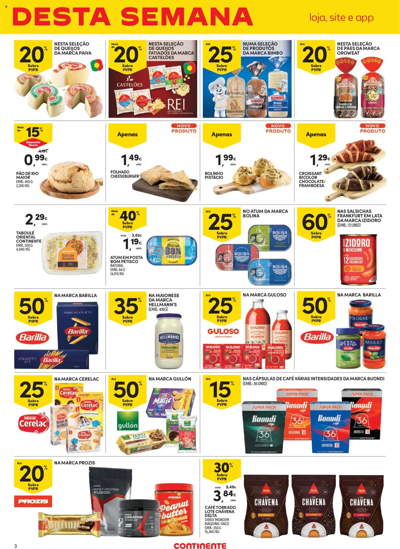 Continente Fim de Semana à Continente │ válido de 01.05.2026 | Página: 3 | Produtos: Atum, Pão, Abóbora, Whey protein