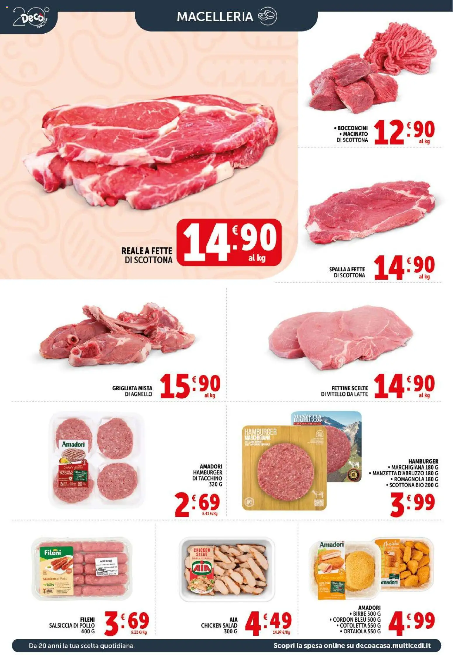 Volantino Decò del 29.05.2026 | Pagina: 6 | Prodotti: Pollo, Tacchino, Salsiccia, Hamburger