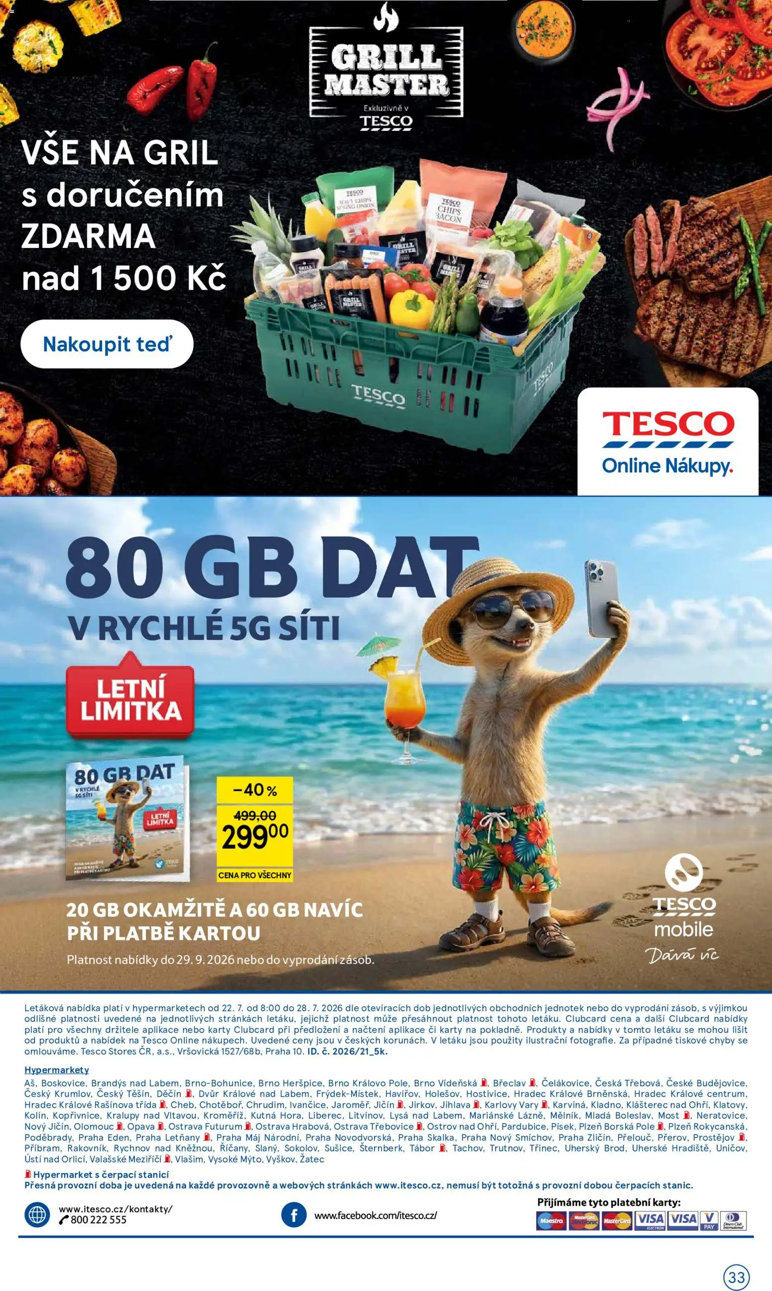 Tesco leták - Hypermarket od 22.07.2026 | Strana: 33 | Produkty: Gril, Karty, Futurum
