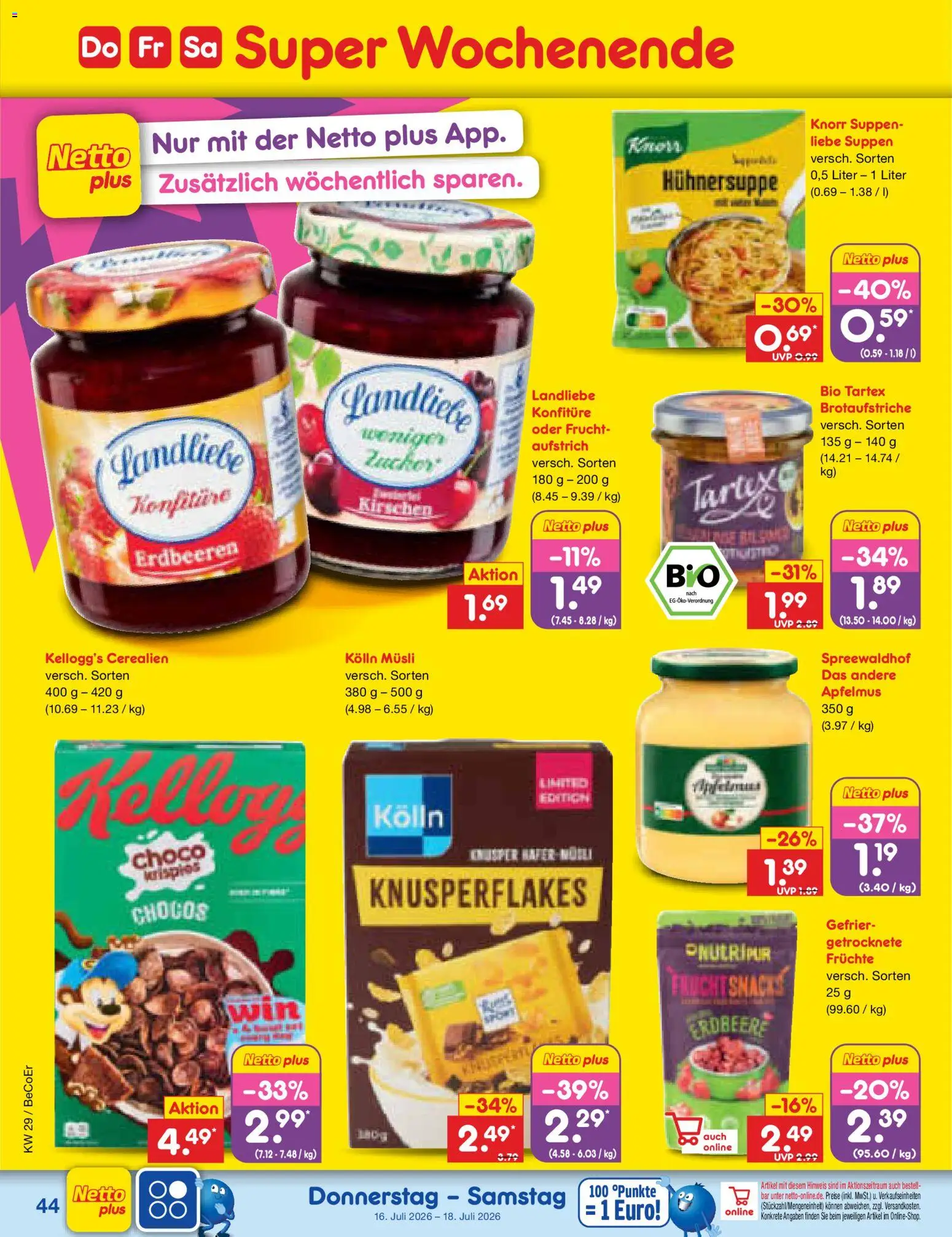 Netto Marken-Discount Prospekt – gültig ab 13.07.2026 | Seite: 64 | Produkte: Musli, Kolln, Kolln musli, Knorr