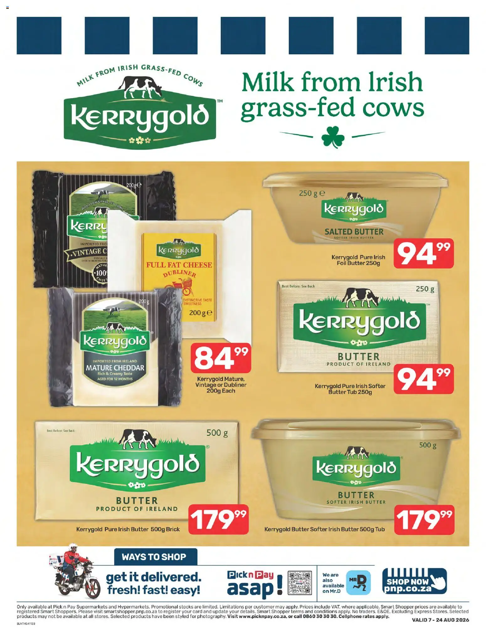 New Pick n Pay catalogue – valid from 07/08/2026 | Page: 9 | Products: Sweetness, Milk, Butter, Cheese