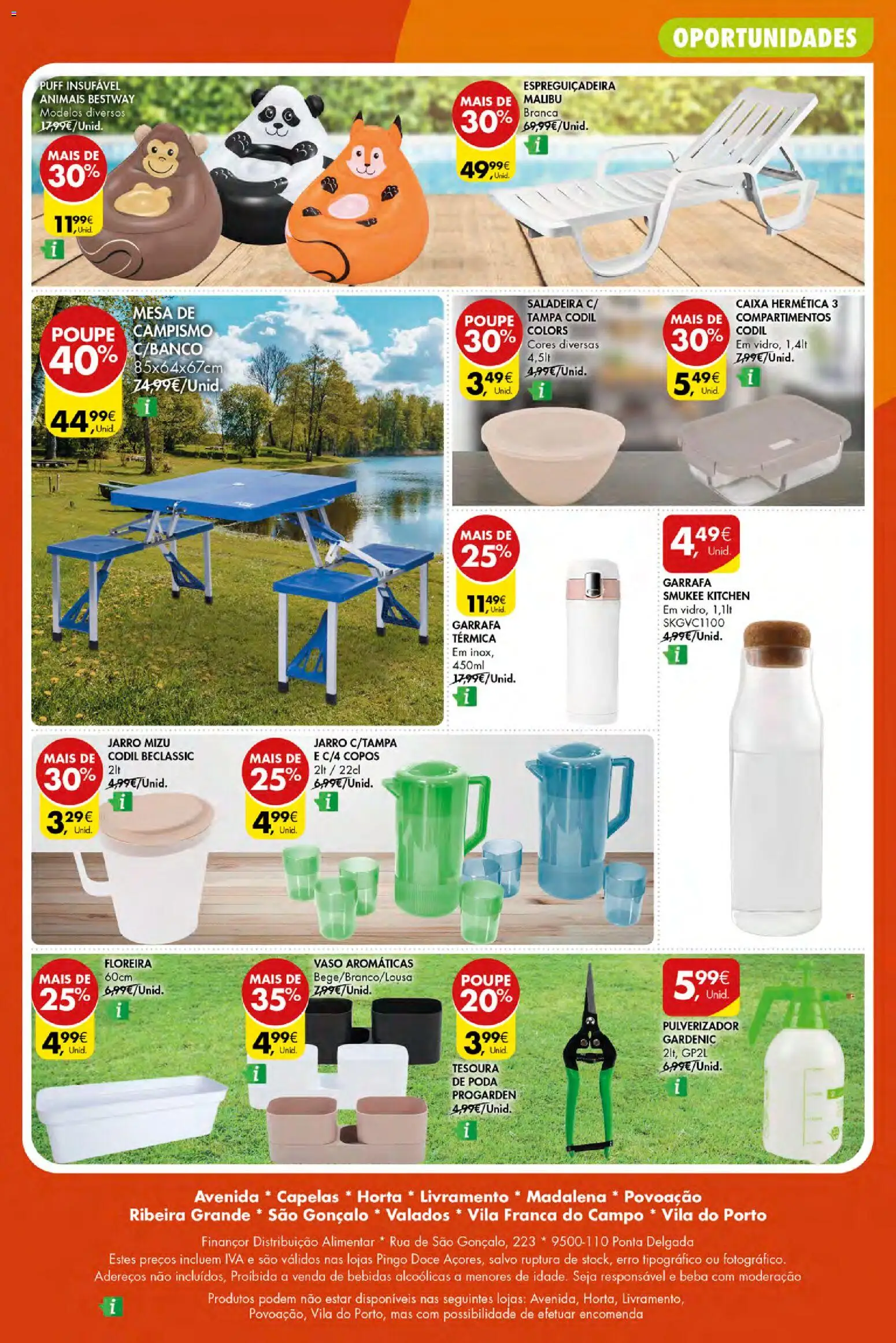 Pingo Doce Poupe Esta Semana Açores │ válido de 02/07/2026 | Página: 32 | Produtos: Copos, Espreguiçadeira, Caixa, Vaso