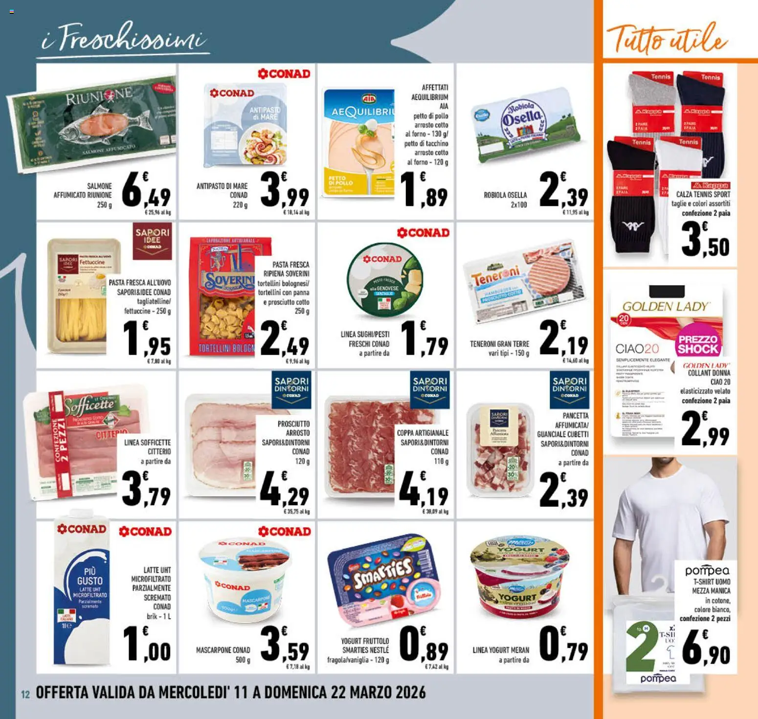 Volantino Conad del 11.03.2026 | Pagina: 12 | Prodotti: Pollo, Pancetta, Collant, Guanciale