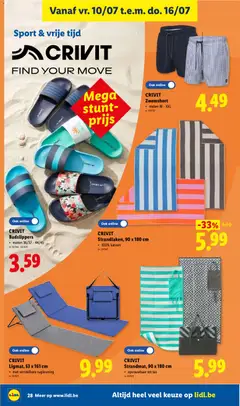 Lidl Folder week 28 - Voorbeeld van een folder van Lidl, geldig van 06/07/2026 | Pagina: 28 | Producten: Slippers, Tas
