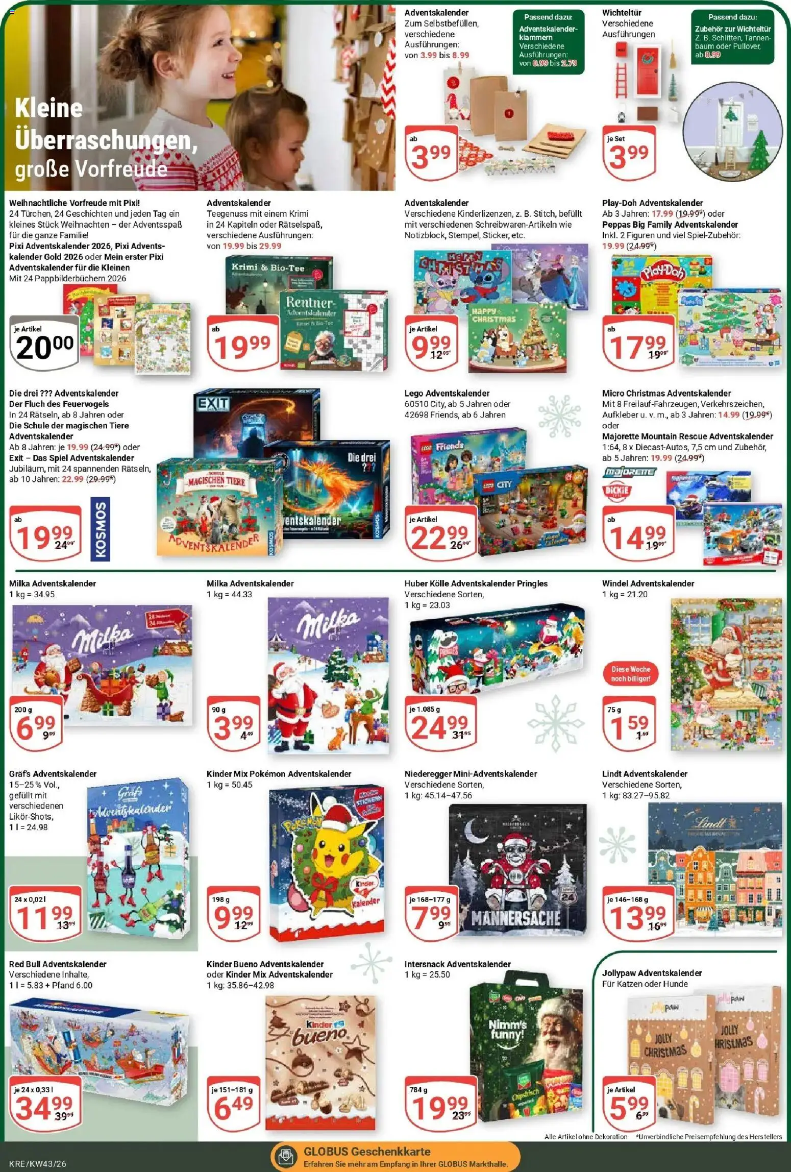Globus Prospekt Krefeld (ab 19.10.2026) » Angebote online | Seite: 22 | Produkte: Spiel, Kinder bueno, Pringles, Lindt
