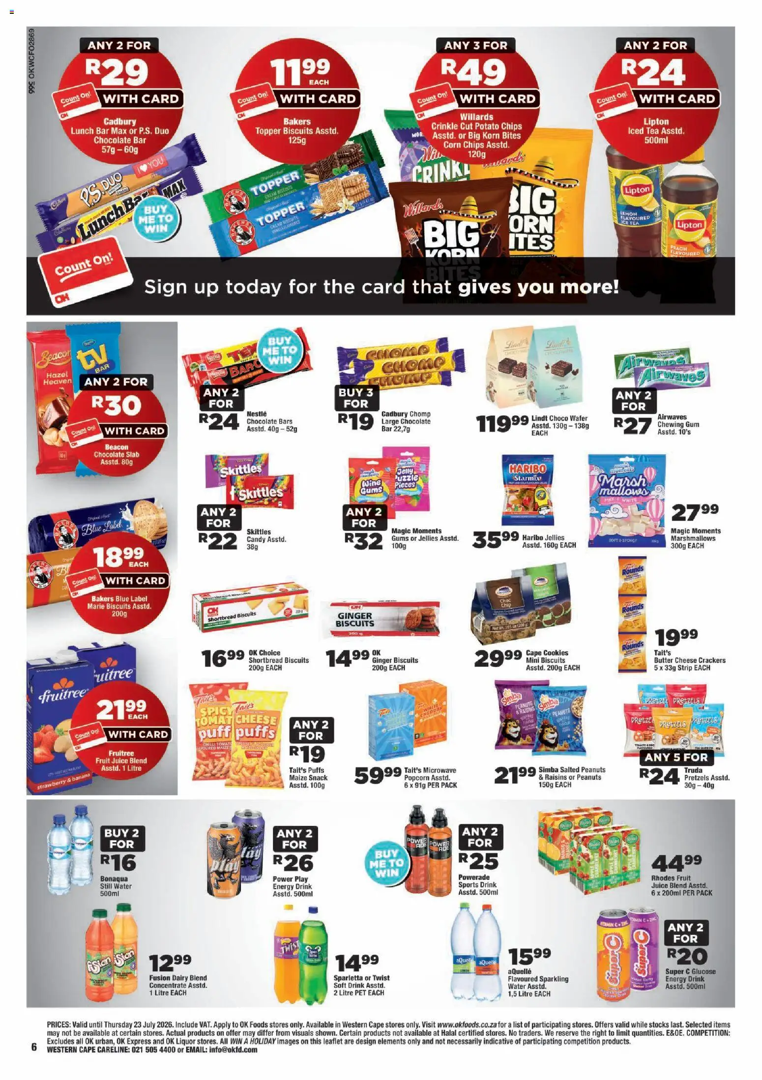 New OK Foods catalogue – valid from 15/07/2026 | Page: 6 | Products: Corn, Cheese, Chips, Mango