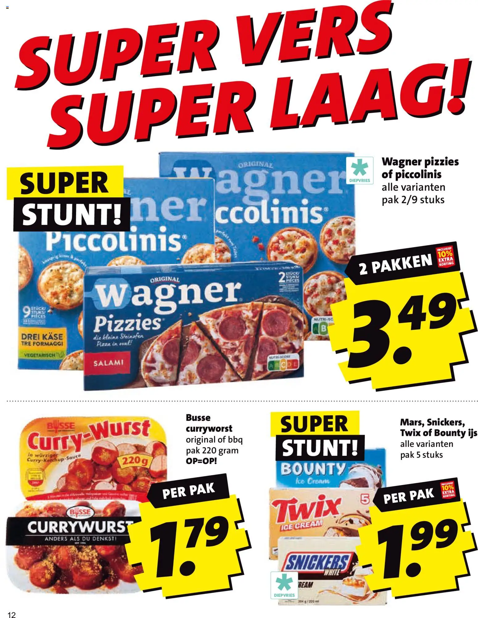 {H1} | Pagina: 12 | Producten: Salami, Pizza, Ijs, Twix