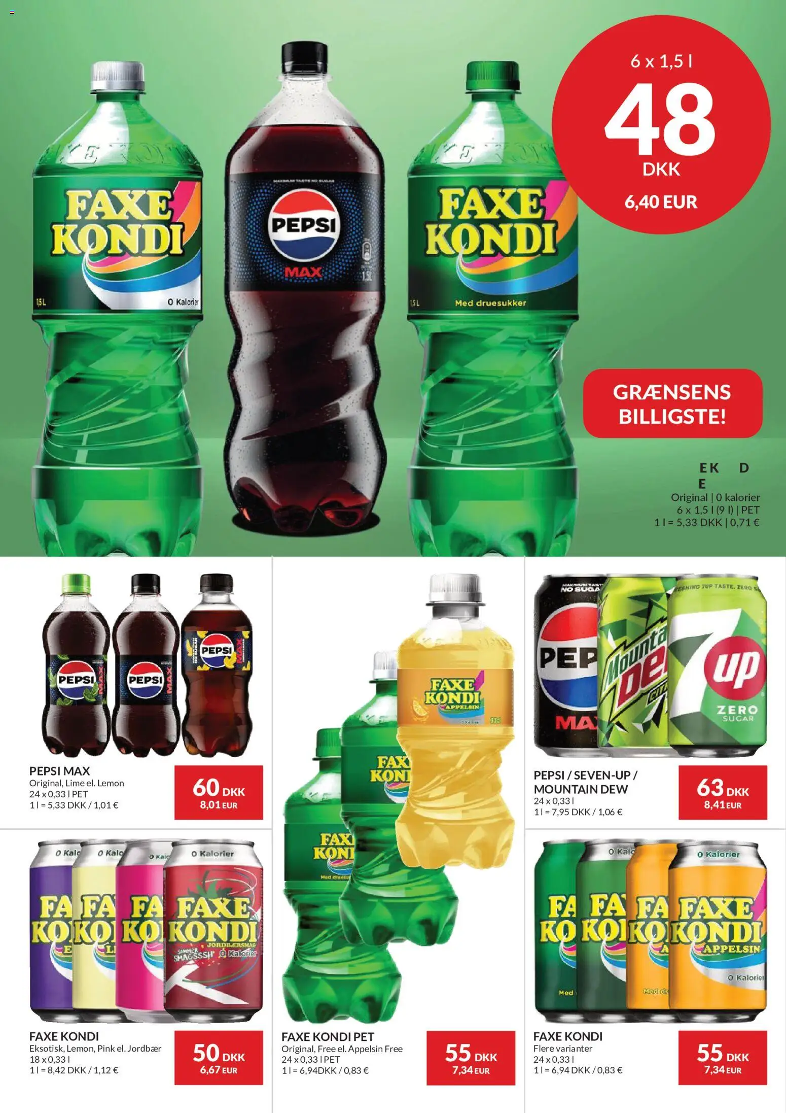 Nielsen Discount tilbudsavis – gyldig fra 27/08/2026 | Side: 34 | Produkter: Jordbær, Lime, Faxe Kondi, Pepsi