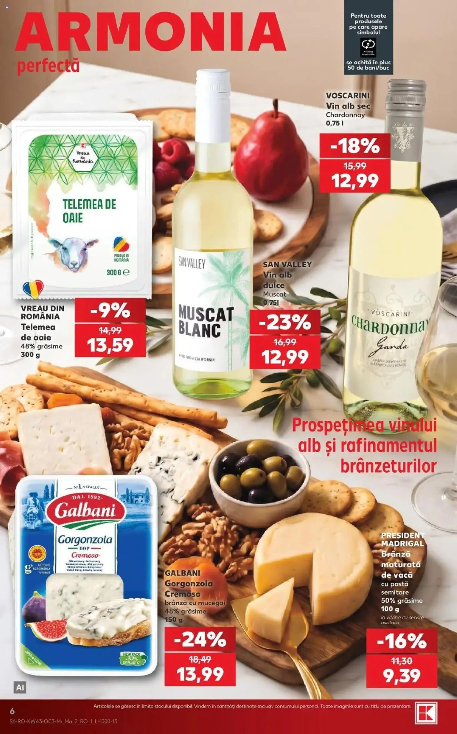 Kaufland Ploiești 21.10.2026 - Revista si Oferta | Pagină: 6 | Produse: Vitrină, Brânză, Brânză cu mucegai, Gorgonzola