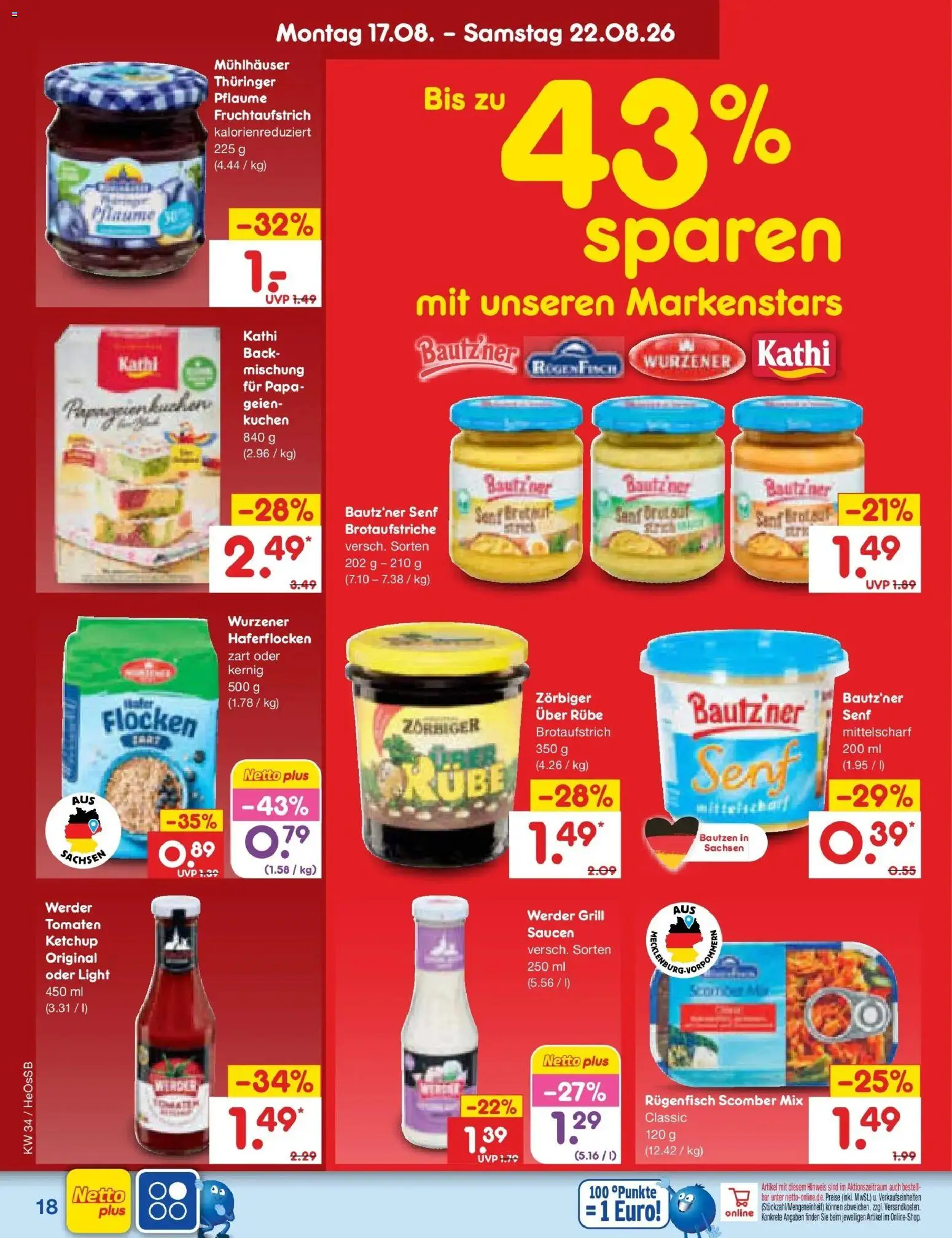 Netto Marken-Discount Prospekt Kröpelin – gültig ab 17.08.2026 | Seite: 24 | Produkte: Grill, Tomaten, Kuchen, Ketchup