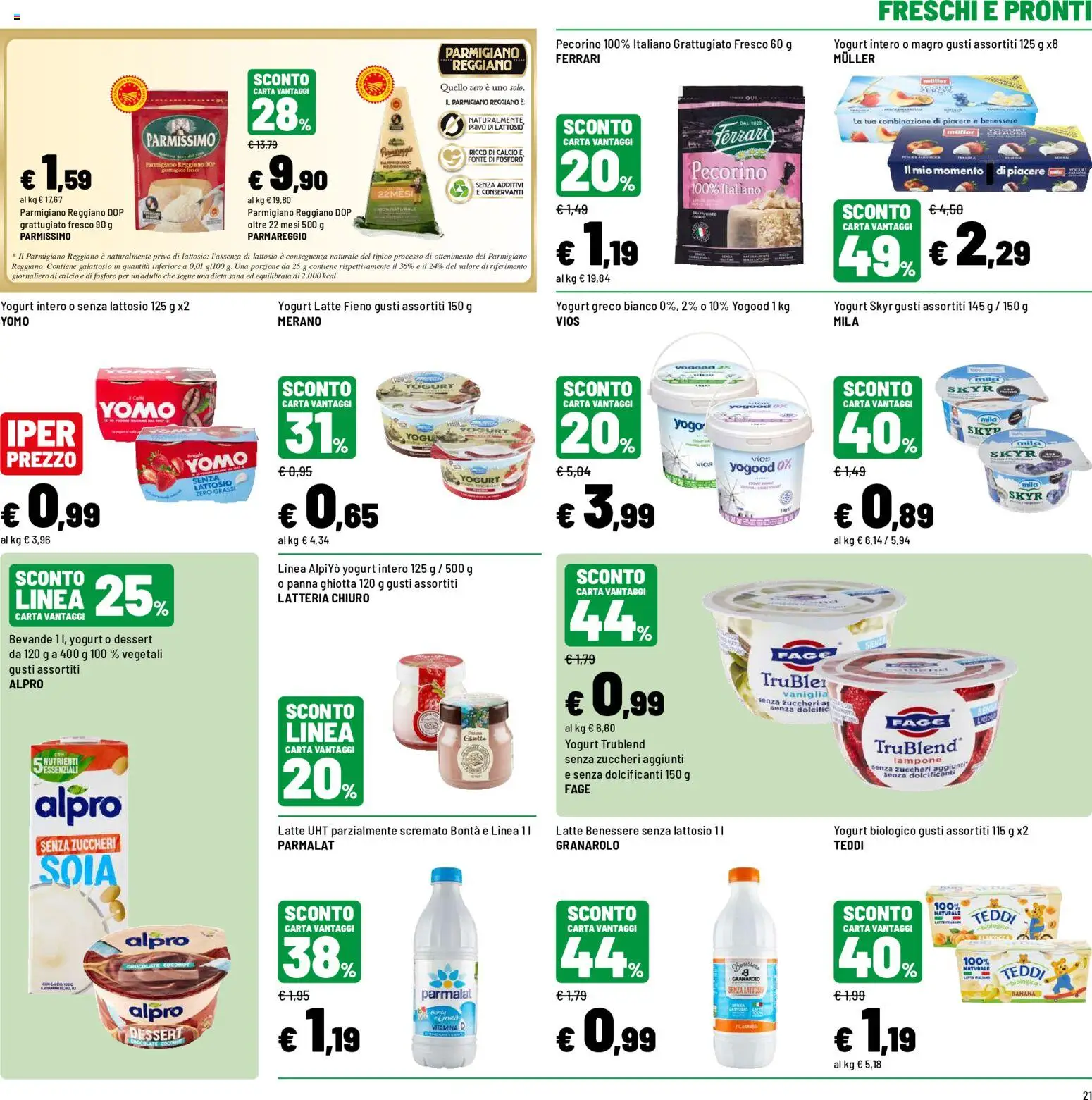 Volantino Iper del 31/08/2026 | Pagina: 21 | Prodotti: Yogurt, Panna, Lampone, Dessert