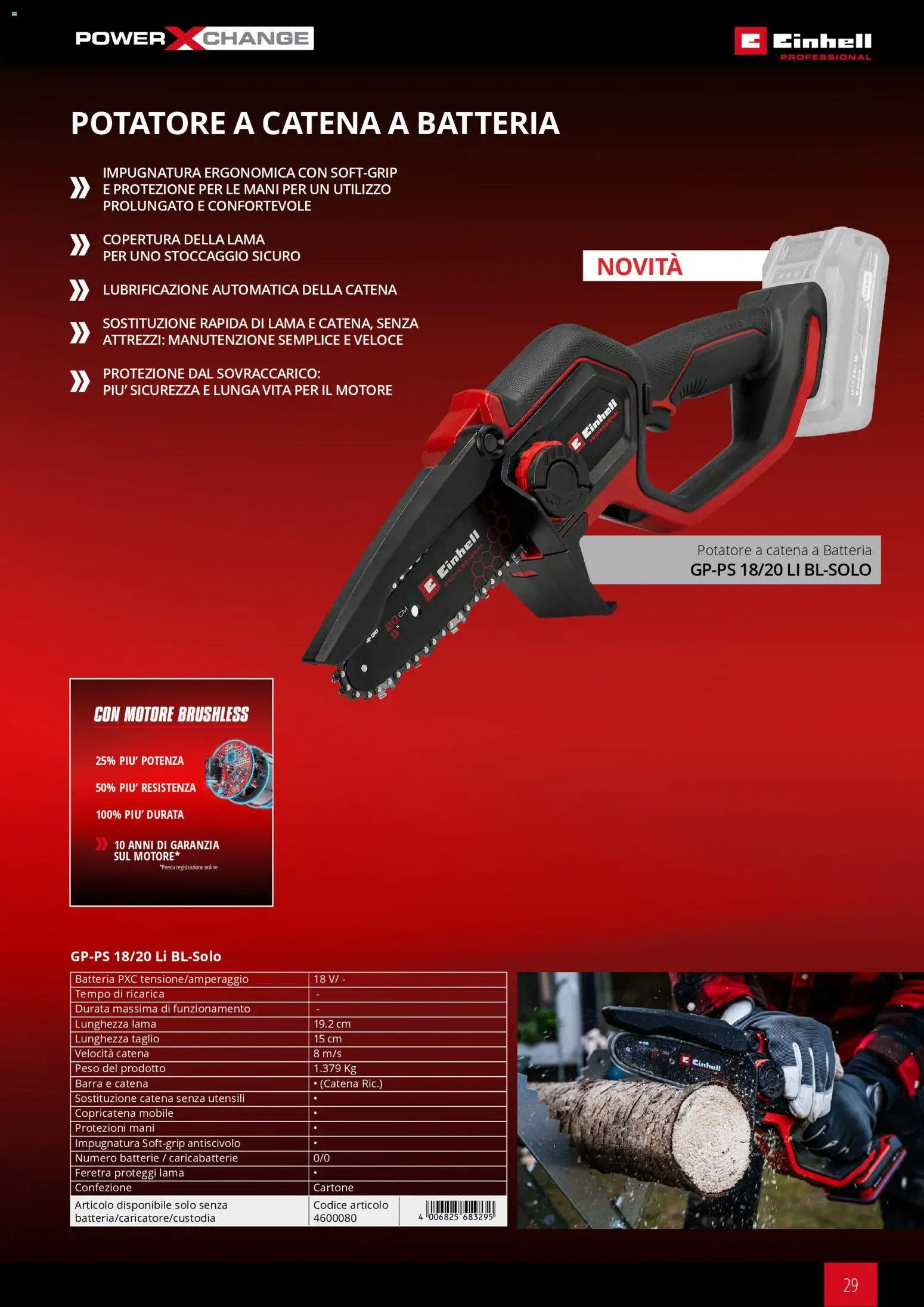 Volantino Einhell del 17.03.2026 | Pagina: 31 | Prodotti: Mobile, Batteria, Batterie, Caricabatterie