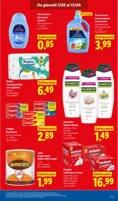 Anteprima del volantino Palmolive Bagnoschiuma, Mandorla, Oliva, Orchidea 600 ml confezione valido a partire dal 07.05.2026 | Pagina: 5 | Prodotti: Carta igienica, Dentifricio, Ammorbidente, Doccia