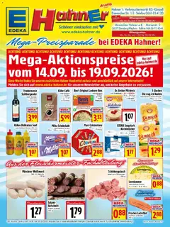 Angebote - Edeka Hahner: Wochenangebote ab 14.09.2026 gültig