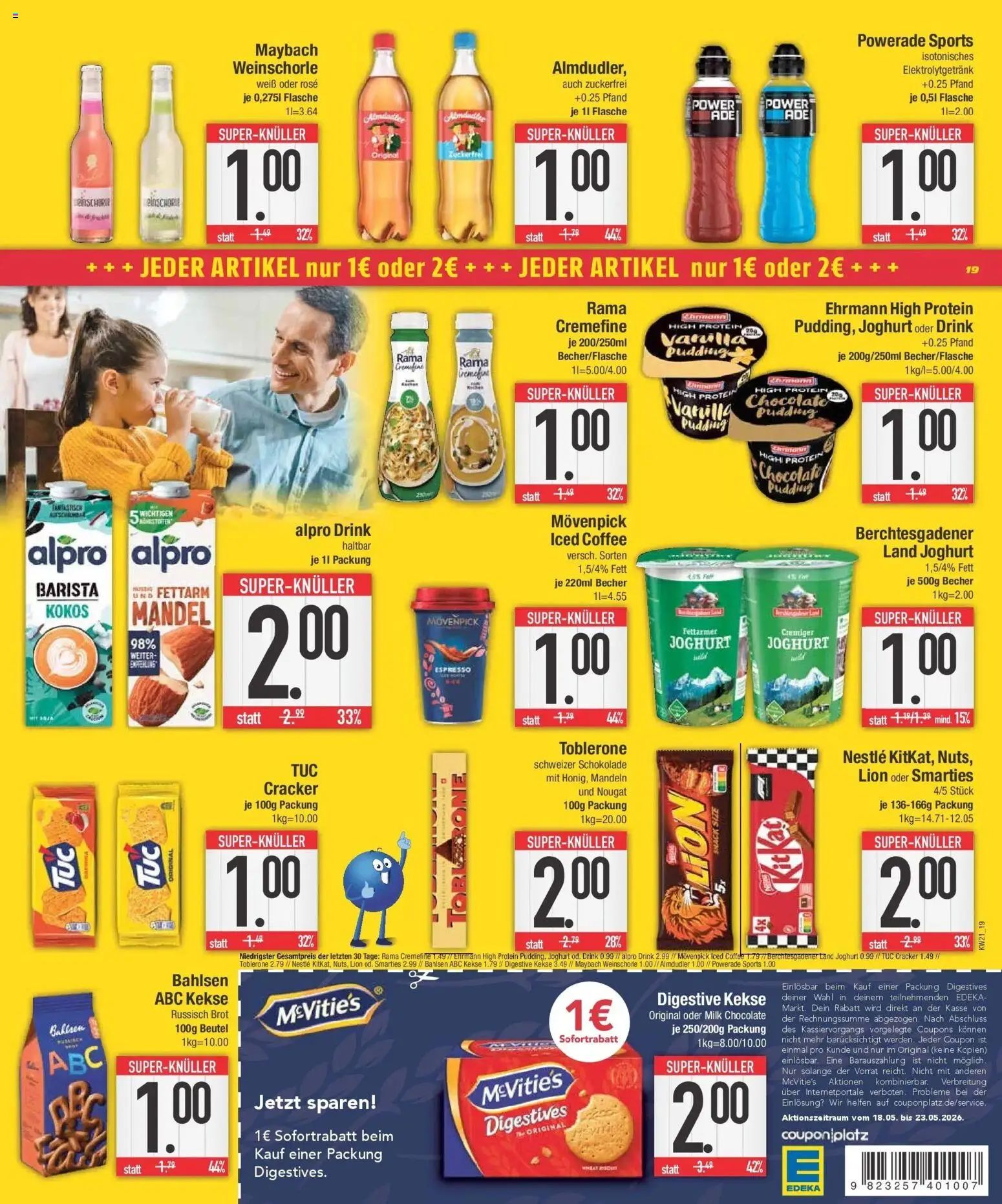 E center Prospekt Meitingen – gültig ab 17.05.2026 | Seite: 20 | Produkte: Joghurt, Rama cremefine, Pudding, Powerade