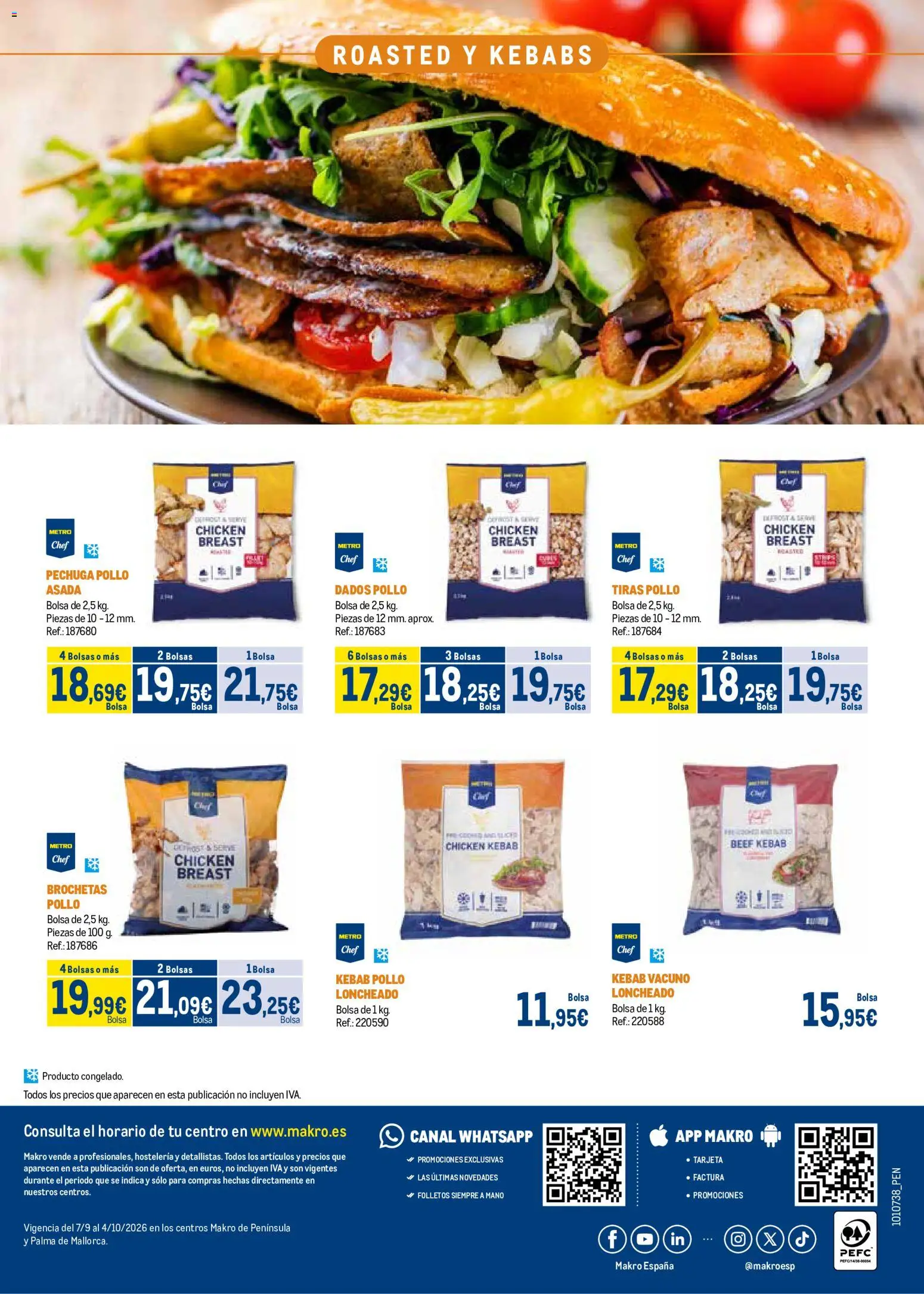 Makro Expertos en carnes │ válido desde el 07/09/2026 | Página: 56 | Productos: Bolsa, Pollo, Loncheado