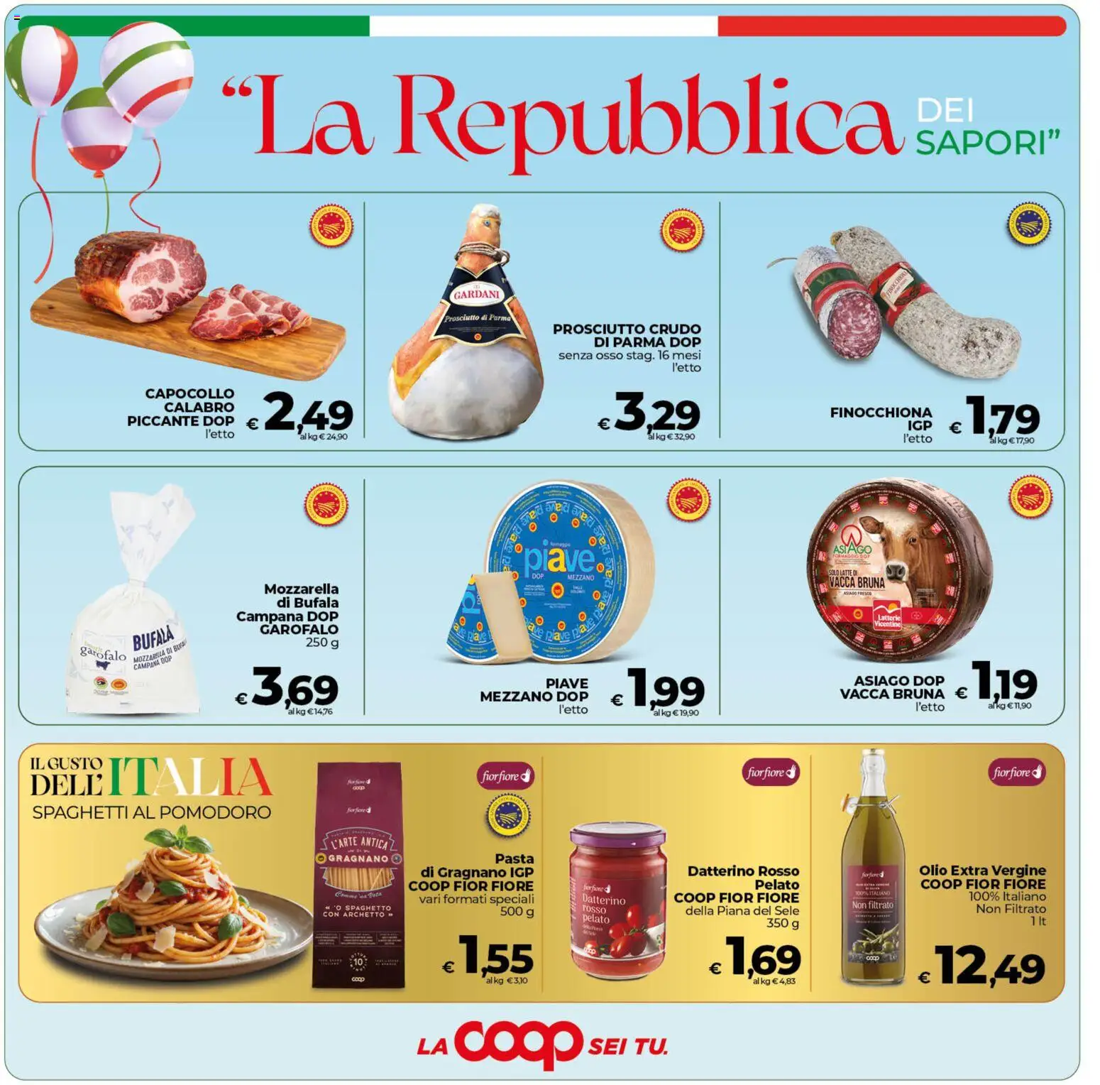 Volantino COOP del 29.05.2026 | Pagina: 6 | Prodotti: Mozzarella, Latte, Olio, Olio extra vergine
