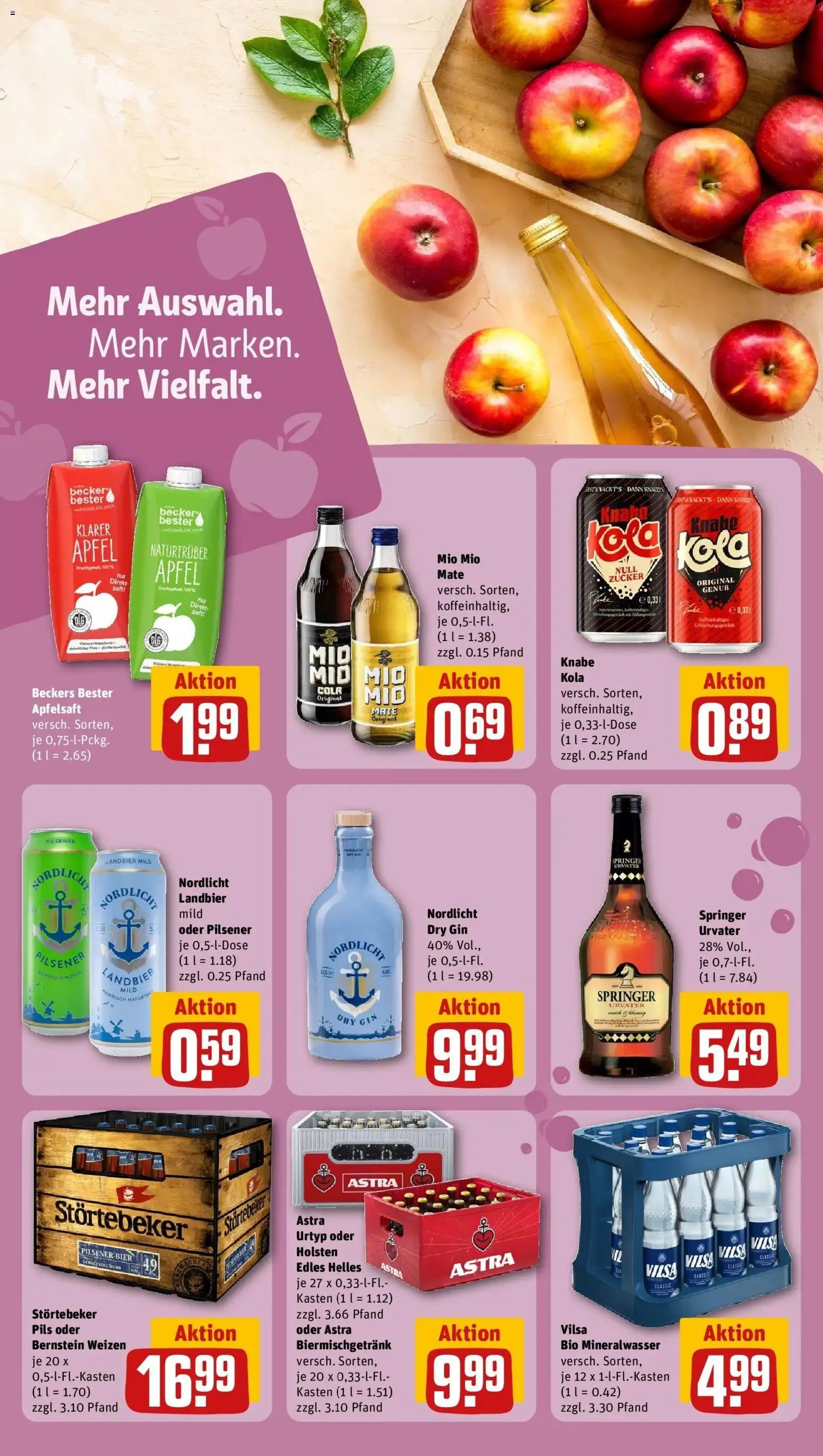 REWE Prospekt ab 17.08.2026 zum Blättern » Angebote | Seite: 20 | Produkte: Pils, Mio mio mate, Holsten, Gin