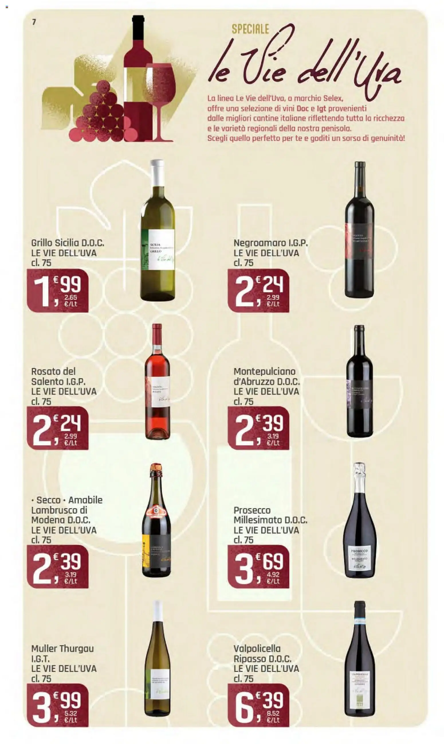 Volantino DOK del 11/09/2026 | Pagina: 7 | Prodotti: Tè, Prosecco, Lambrusco