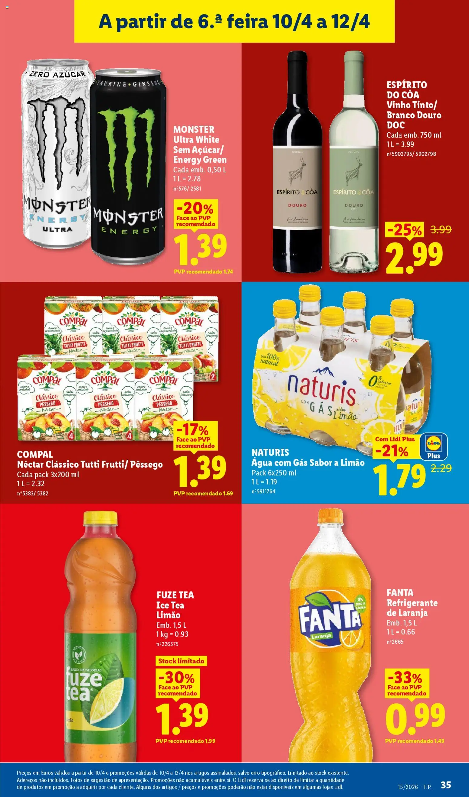 Lidl folheto │ válido de 06.04.2026 | Página: 35 | Produtos: Agua, Refrigerante, Água com gás, Soda