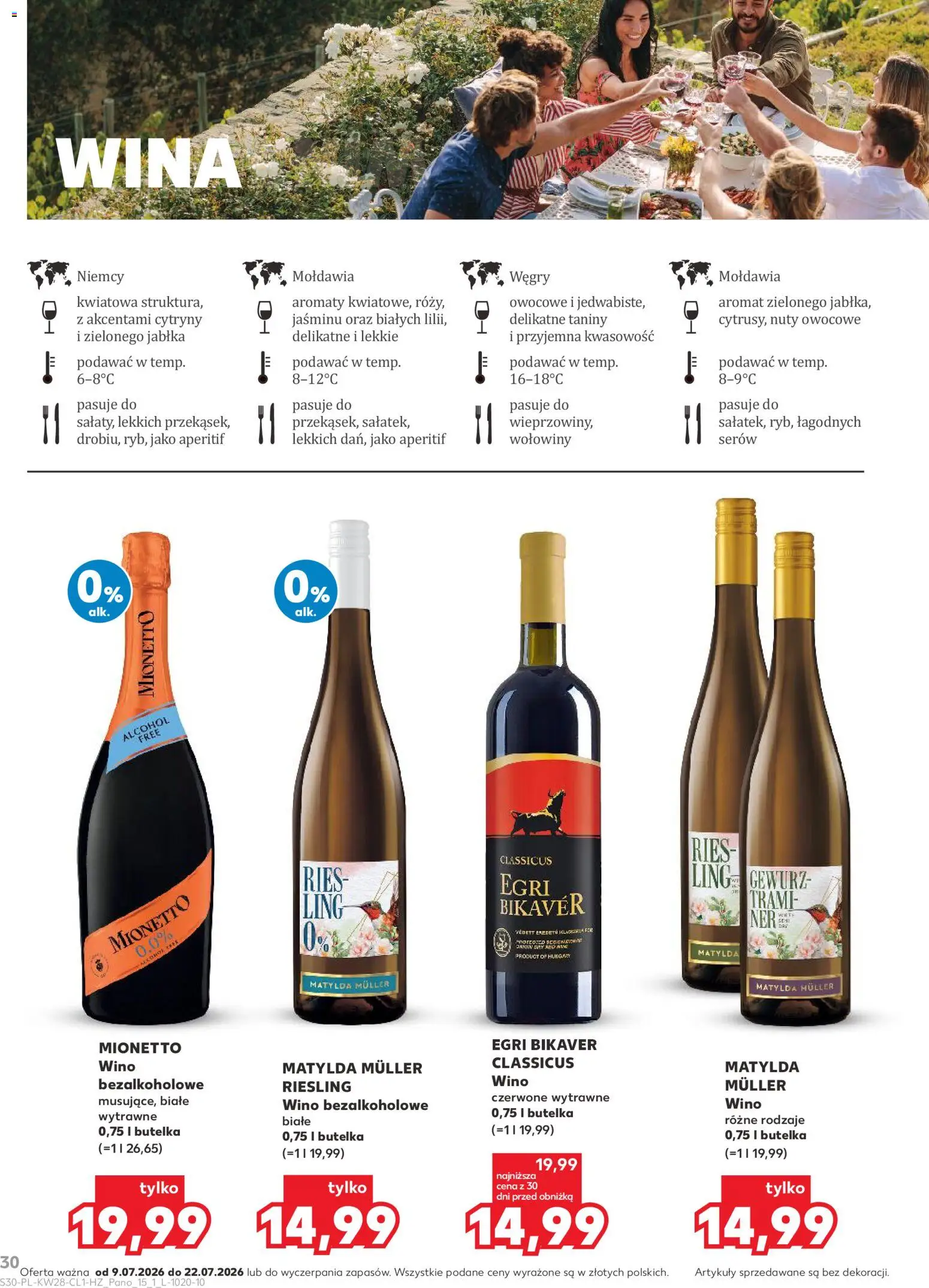 Kaufland Polsko leták - Barek od 09.07.2026 | Strana: 30 | Produkty: Jablka, Mionetto, Riesling