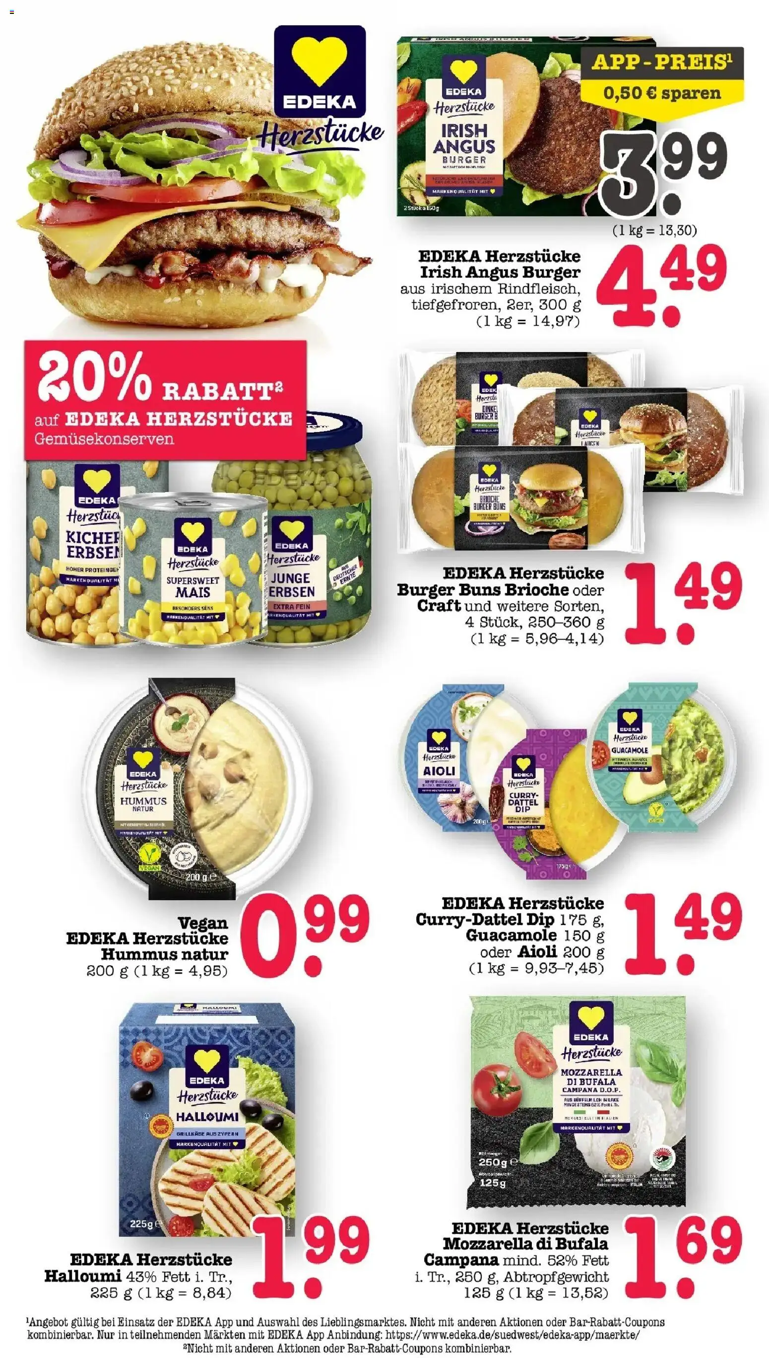 Edeka prospekt Bühlertal	 – gültig ab 10.05.2026 | Seite: 7 | Produkte: Mozzarella, Burger, Dattel, Erbsen