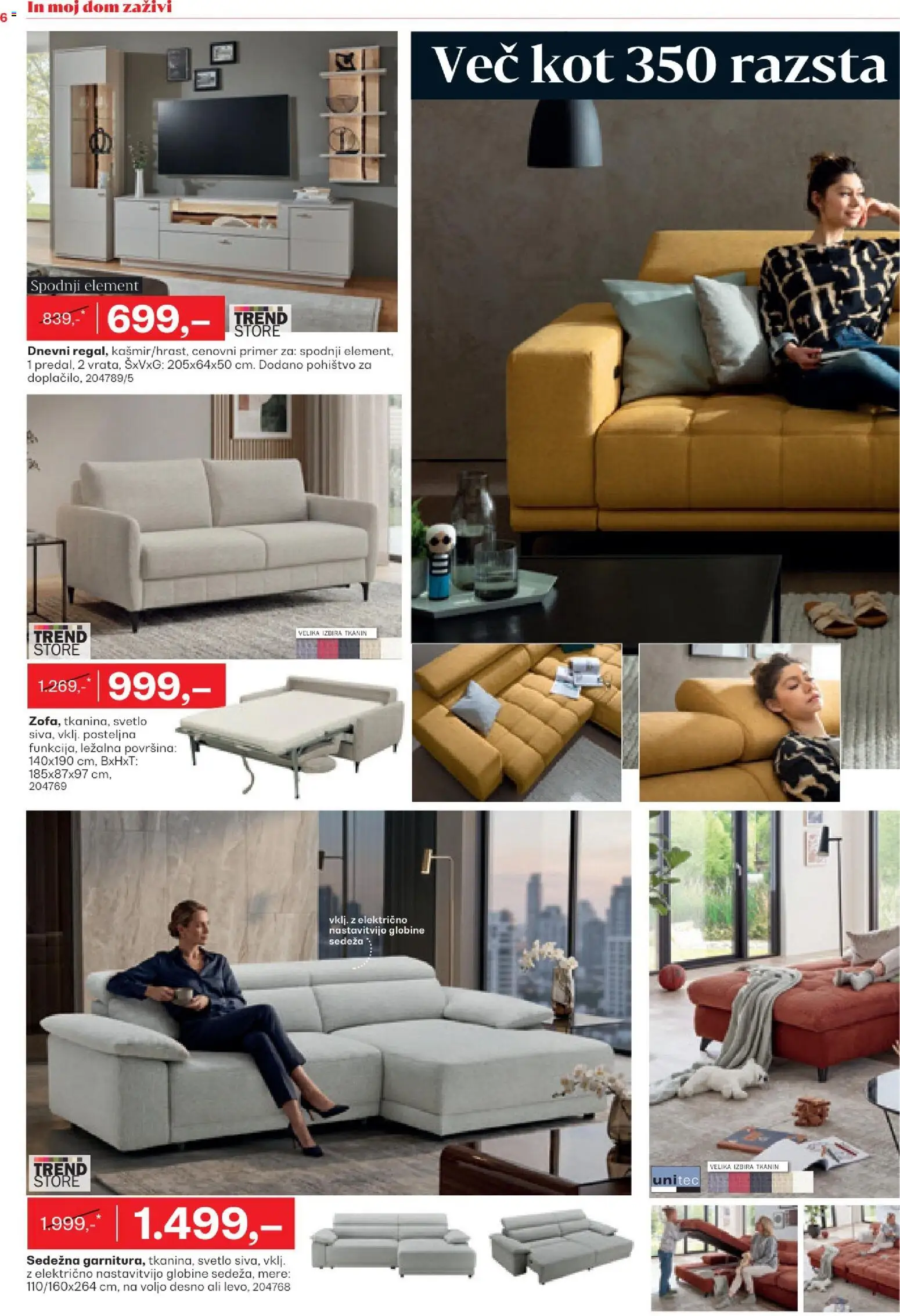 Novi Rutar katalog ponudbe – veljaven od 22.07.2026 | Stran: 6 | Izdelki: Pohištvo