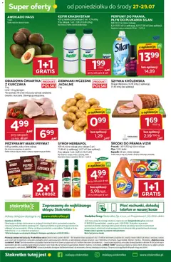 Pogląd oferty "Stokrotka gazetka" - ważna od 23.07.2026 | Strona: 48 | Produkty: Kefir, Stokrotka, Szynka, Ziemniaki