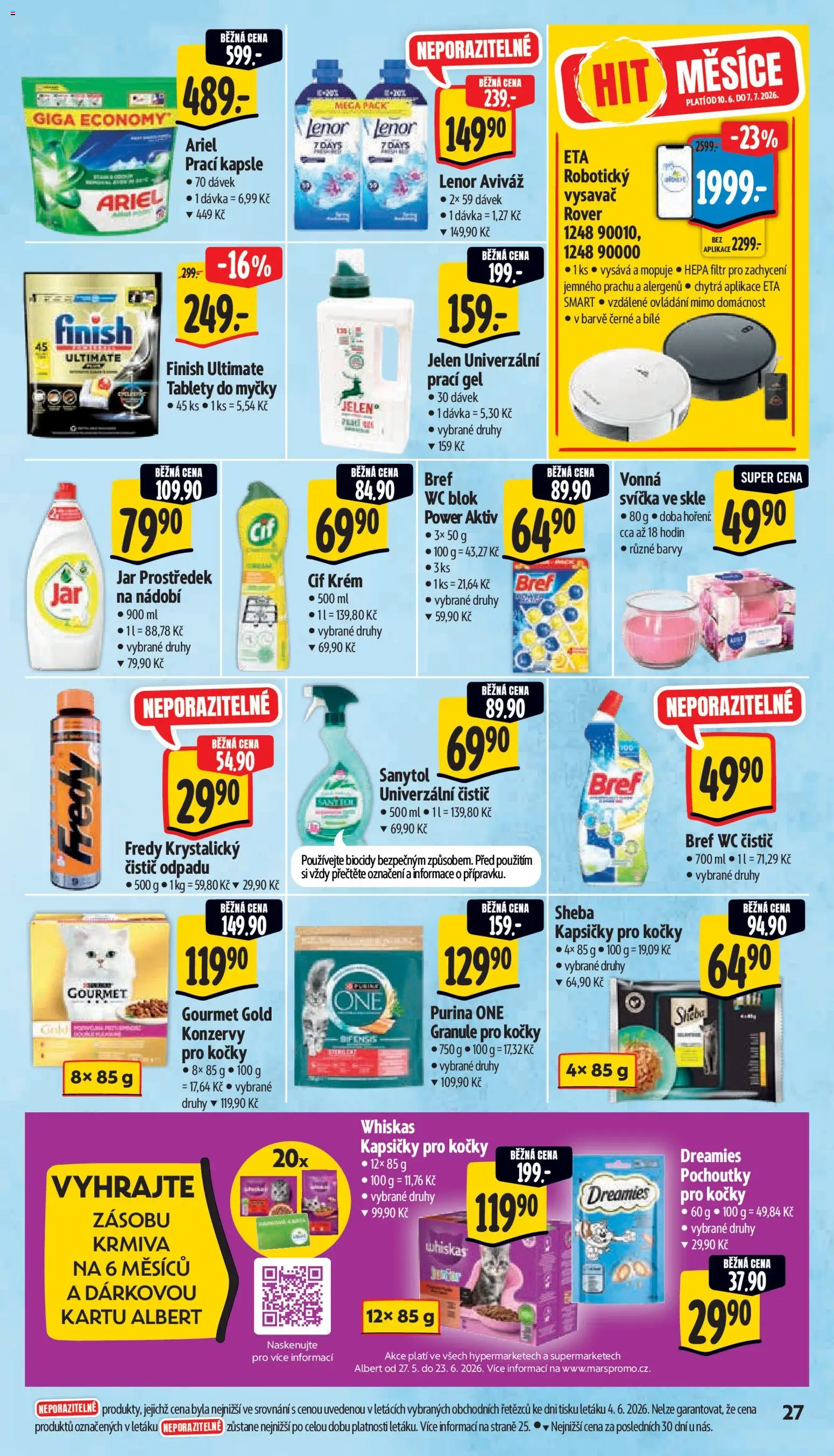 Albert leták - Supermarket od 10.06.2026 | Strana: 35 | Produkty: Blok, Univerzální čistič, Čistič odpadů, Jar
