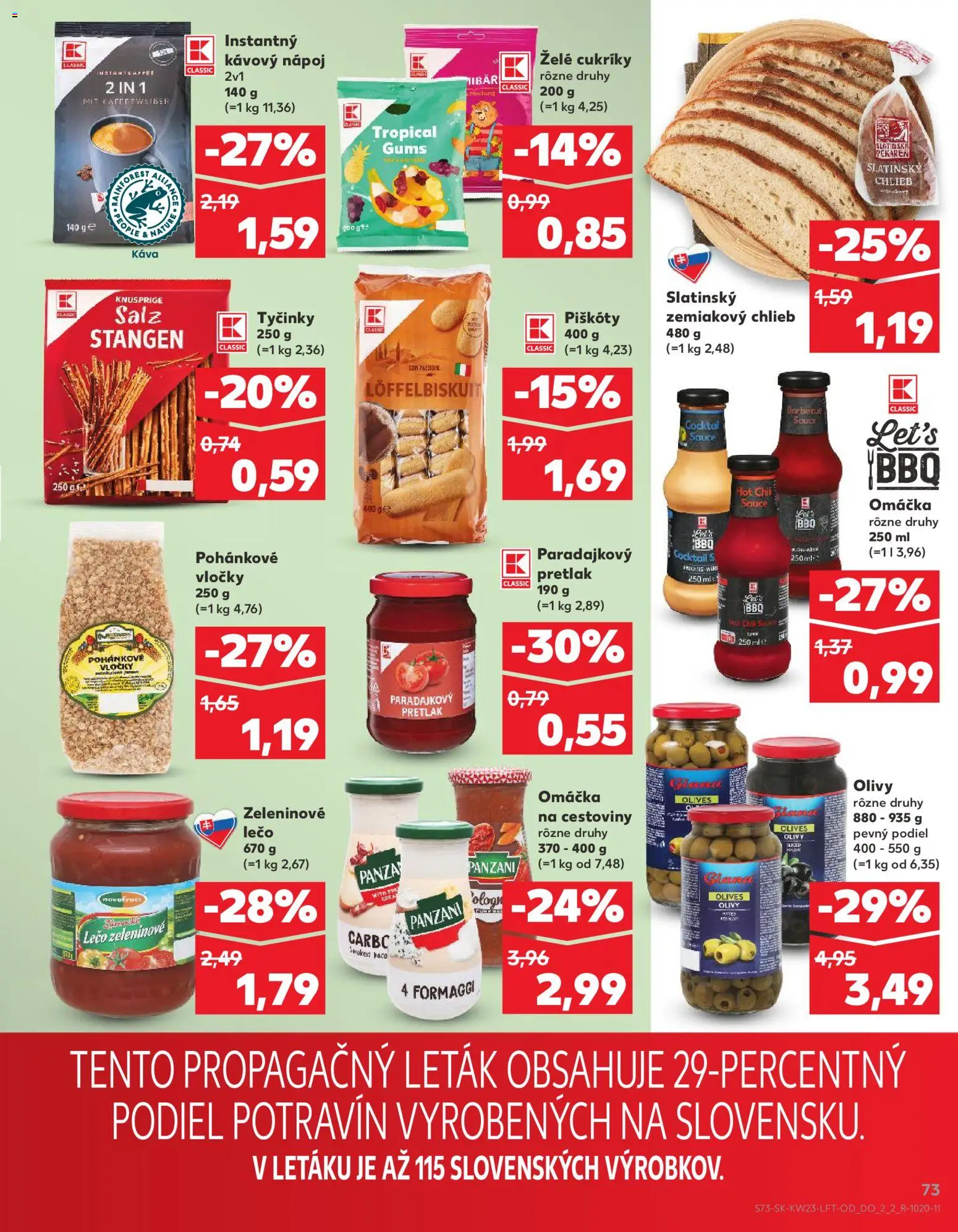 Kaufland SK akciós ujság - amely érvényes a következő dátumtól: 04.06.2026 | Oldal: 73