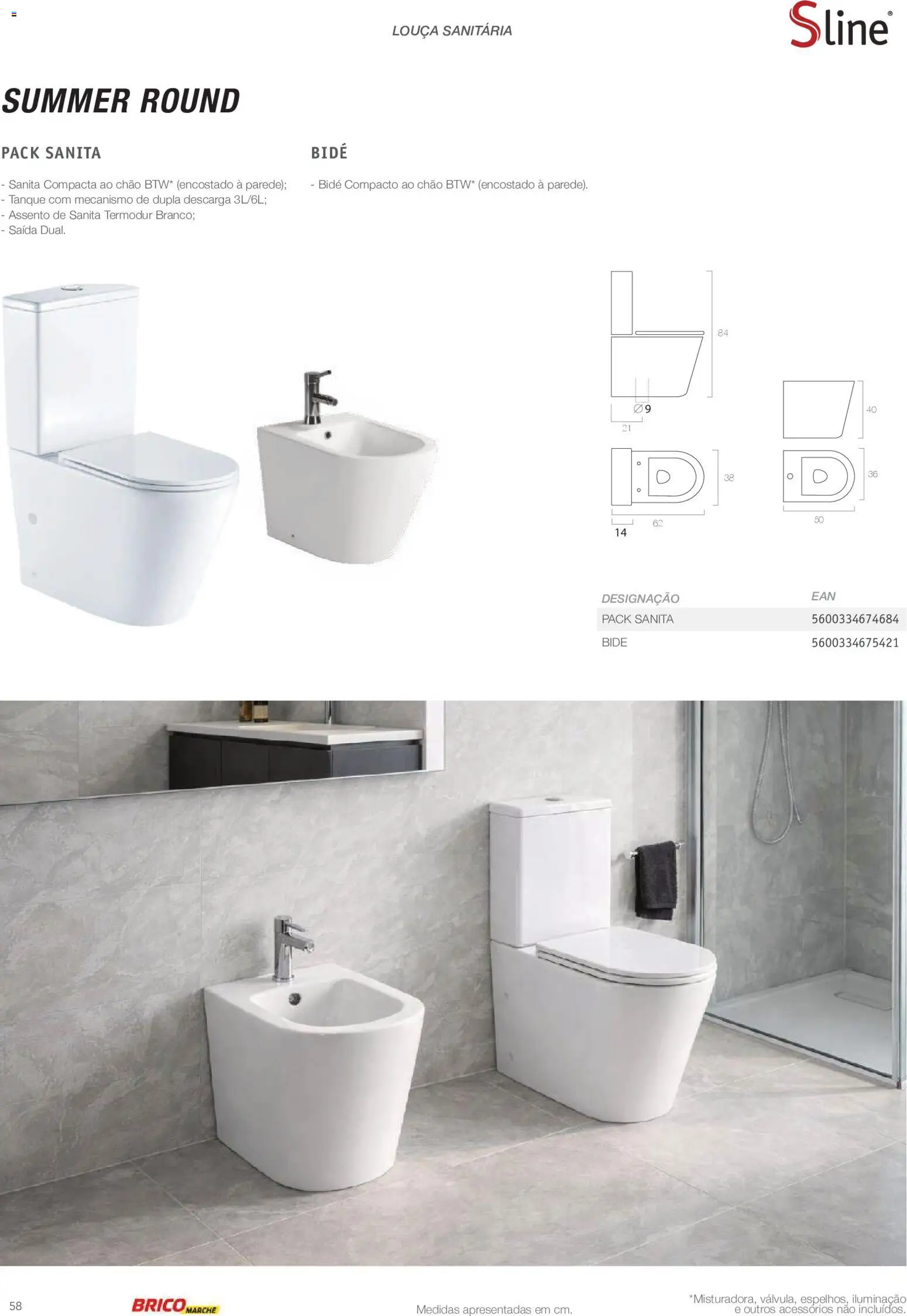 BricoMarché Catálogo de Inspiração Banho │ válido de 15.06.2026 | Página: 58 | Produtos: Tanque, Louça sanitária