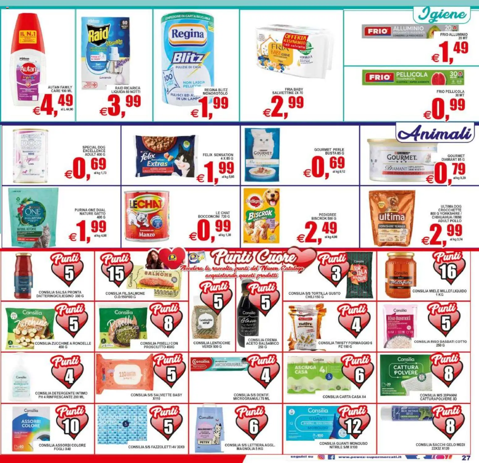 Volantino Pewex del 01/07/2026 | Pagina: 27 | Prodotti: Detergente intimo, Salsa, Crocchette, Agnello