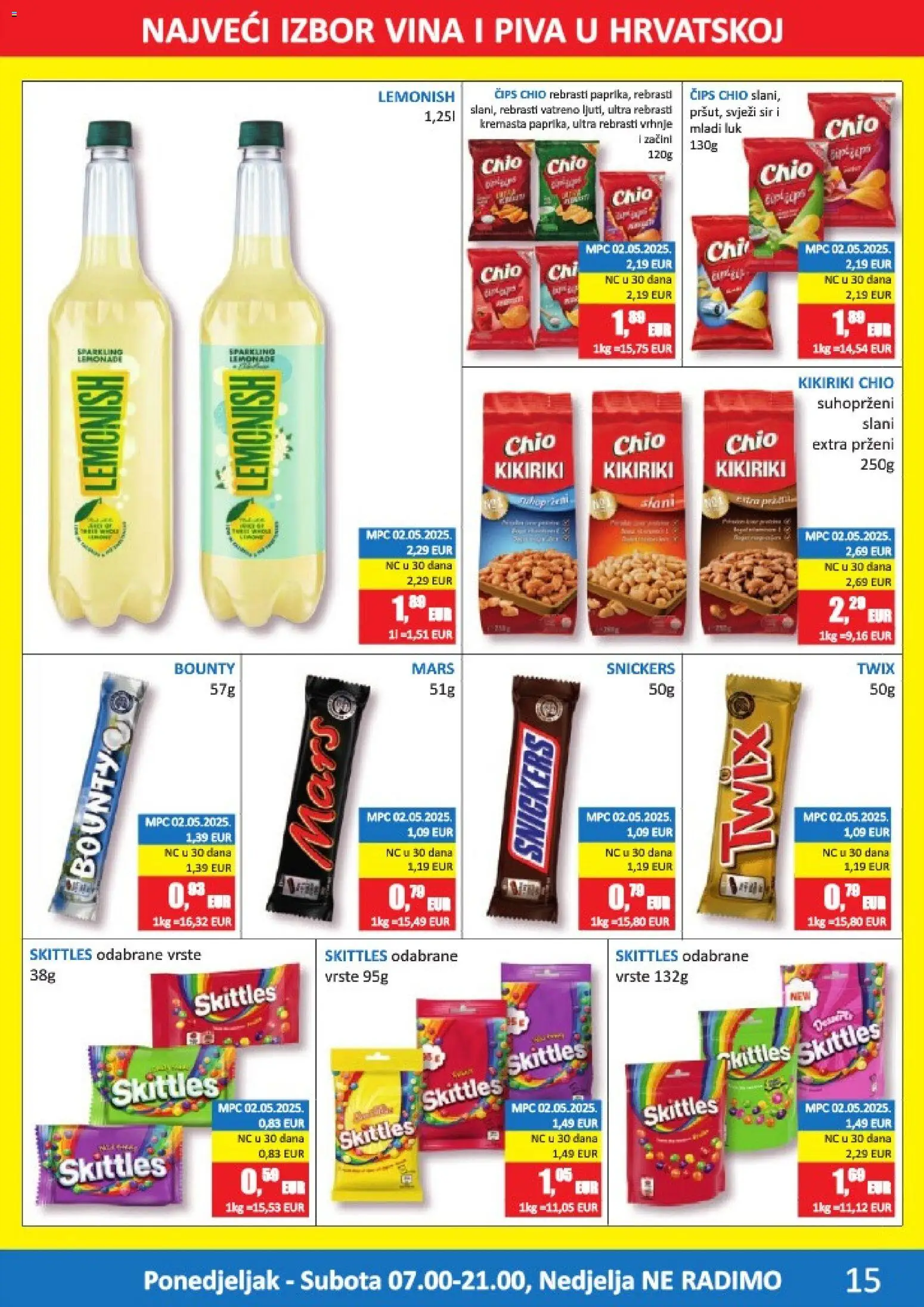 Vrutak katalog | vrijedi od 10.08.2026 | Stranica: 15 | Proizvodi: Snickers, Kikiriki, Začini, Luk