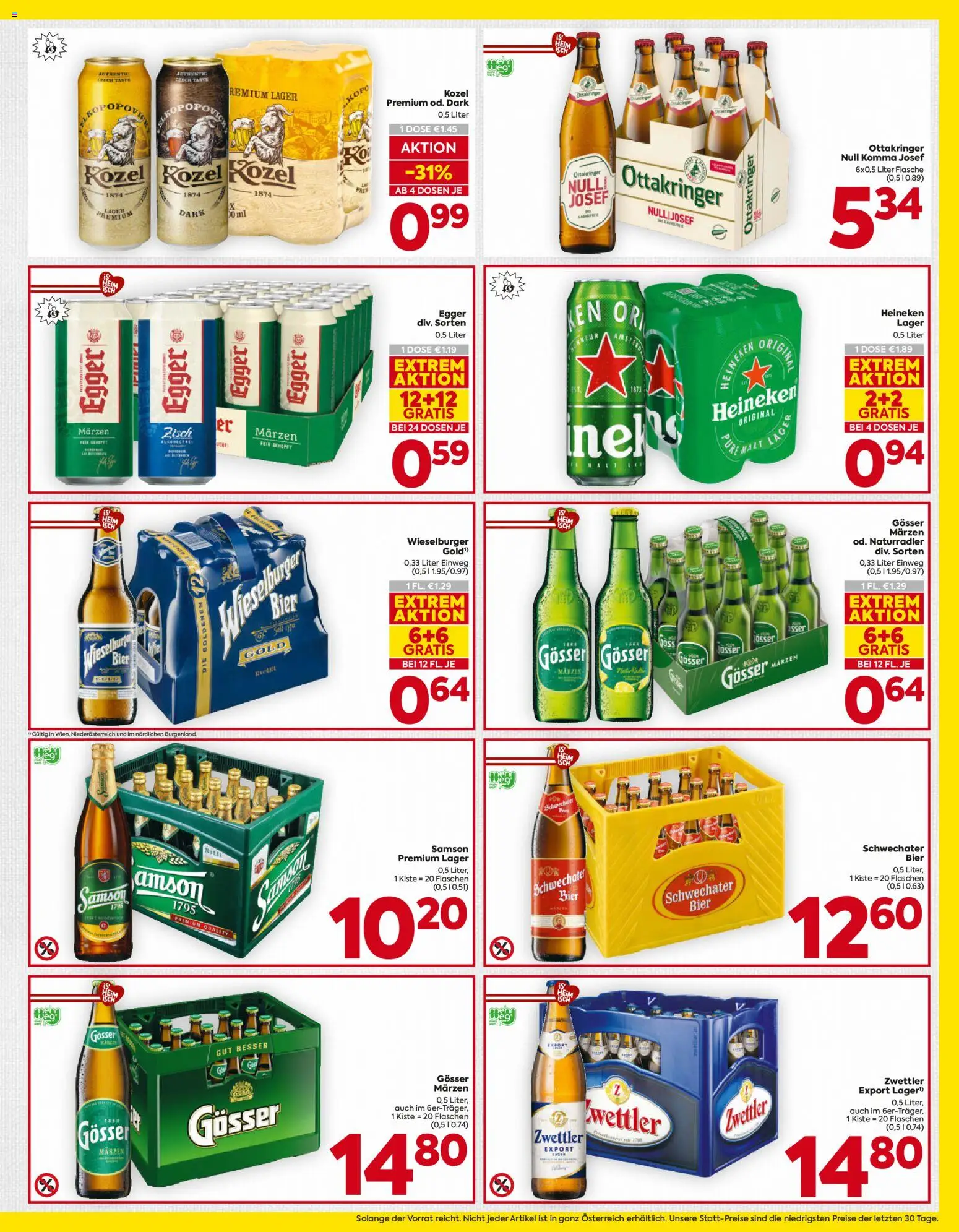 Billa AT akciós ujság - amely érvényes a következő dátumtól: 2026.09.24. | Oldal: 13 | Termékek: Heineken, Gösser, Püré