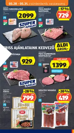 FRISS DARÁLT SERTÉSHÚS, zsírtartalom: max. 30%, 500 g/tálca - amely érvényes a következő dátumtól: 28.05.2026 | Oldal: 11