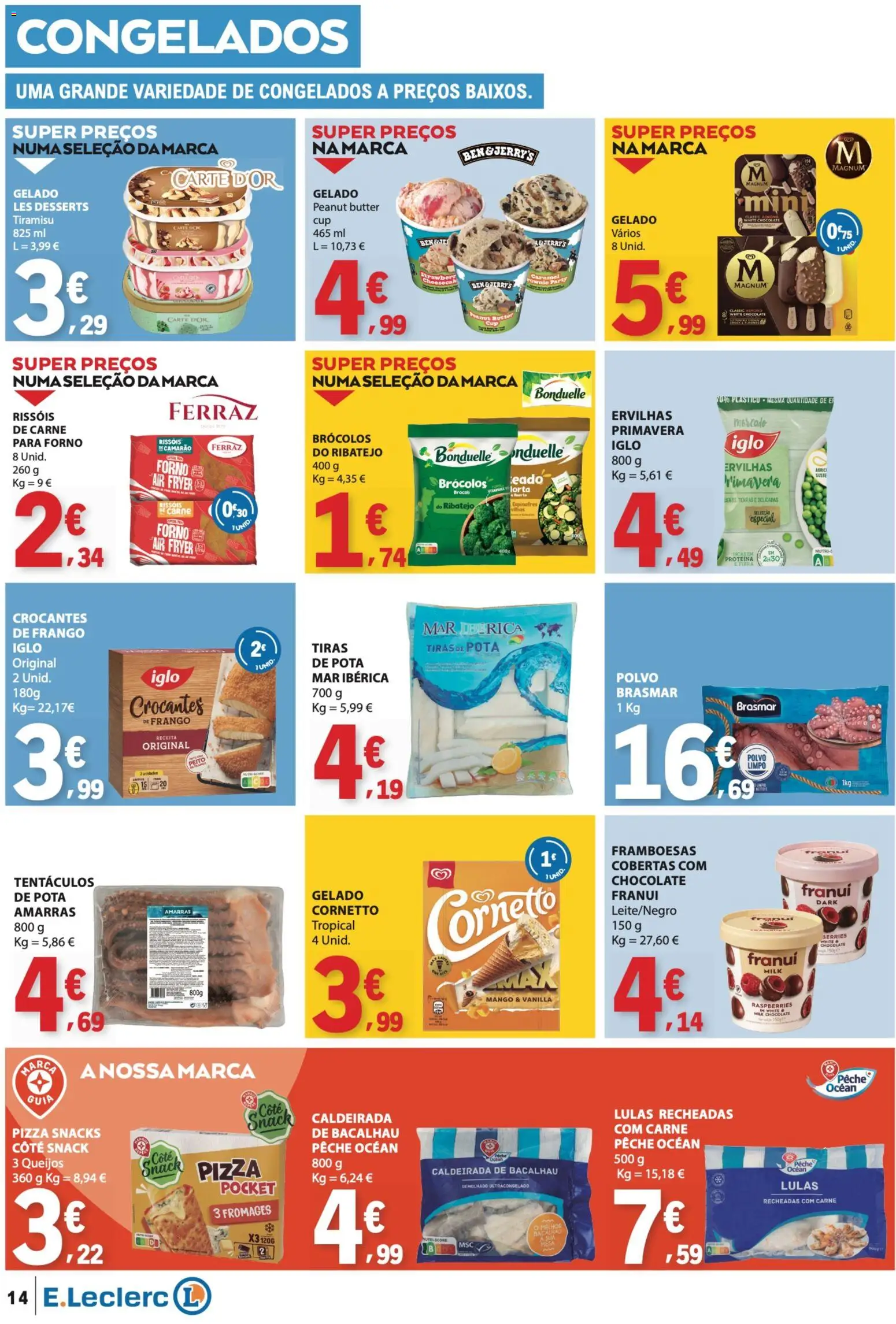 E.Leclerc folheto Semanal Aniversário 31 │ válido de 22/10/2026 | Página: 14 | Produtos: Espinafres, Frango, Mesa, Carne