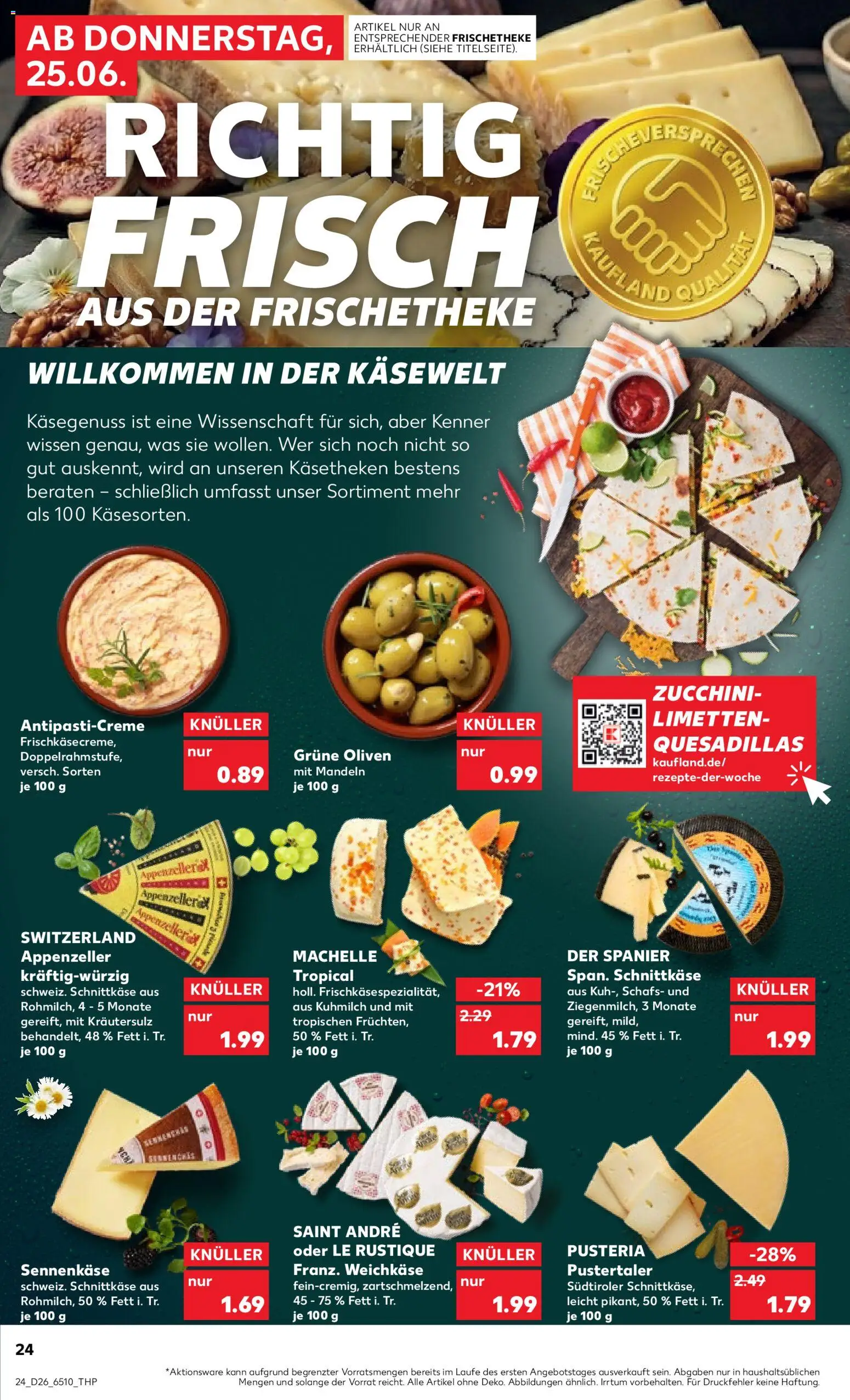 Kaufland Prospekt Köln – gültig ab 25.06.2026 | Seite: 24 | Produkte: Limetten, Mandeln, Zucchini