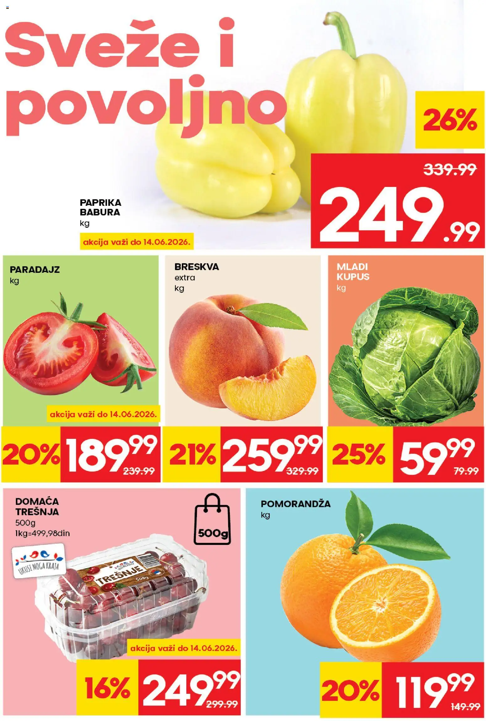 Roda katalog - važi od 11.06.2026 | Strana: 2 | Proizvode: Kupus, Breskva, Paradajz, Paprika babura