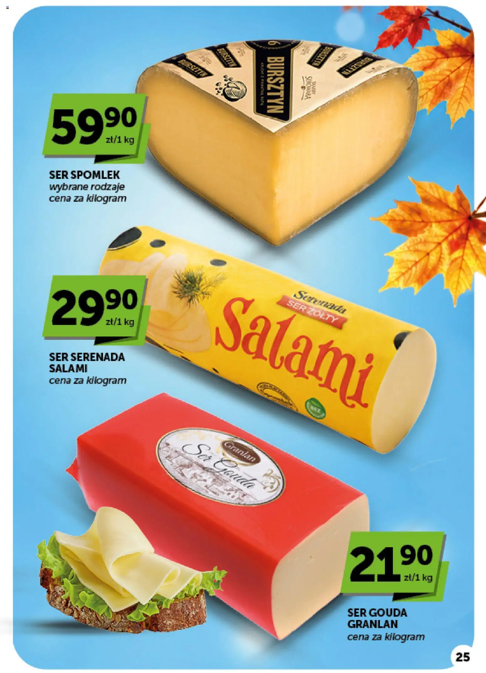 Euro Sklep gazetka od 15.10.2026 | Strona: 25 | Produkty: Ser żółty, Ser, Salami, Ser gouda