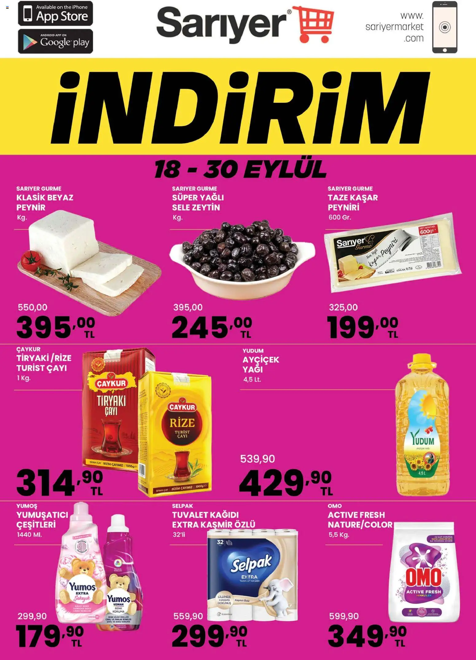 Sarıyer Katalog - 18 Eylül 2026 tarihinden itibaren geçerlidir | Sayfa: 1 | Ürünler: Tuvalet, Peynir, Tuvalet kağıdı, Zeytin