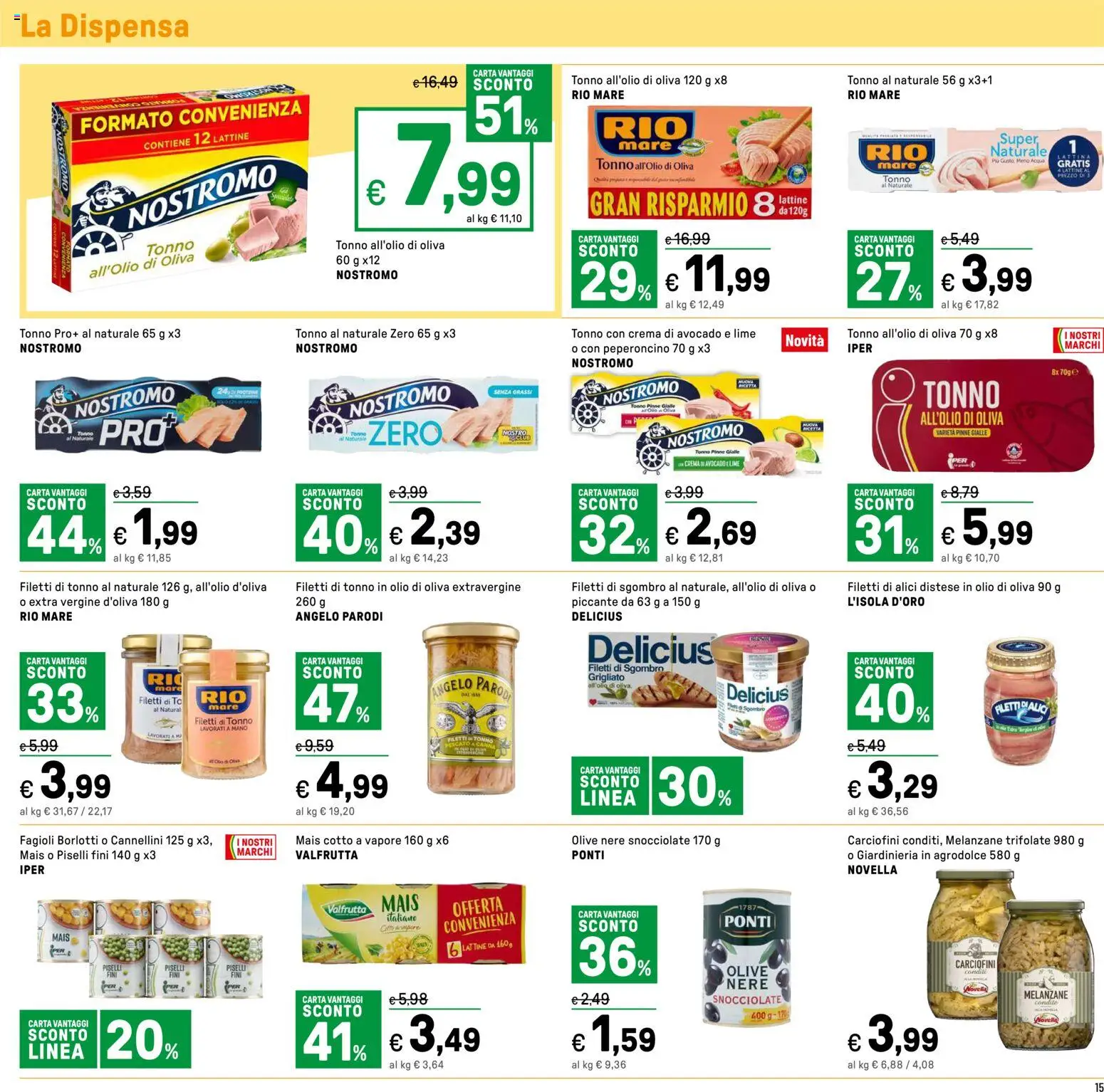 Volantino Iper del 11.05.2026 | Pagina: 15 | Prodotti: Lime, Piselli, Melanzane, Olio di Oliva