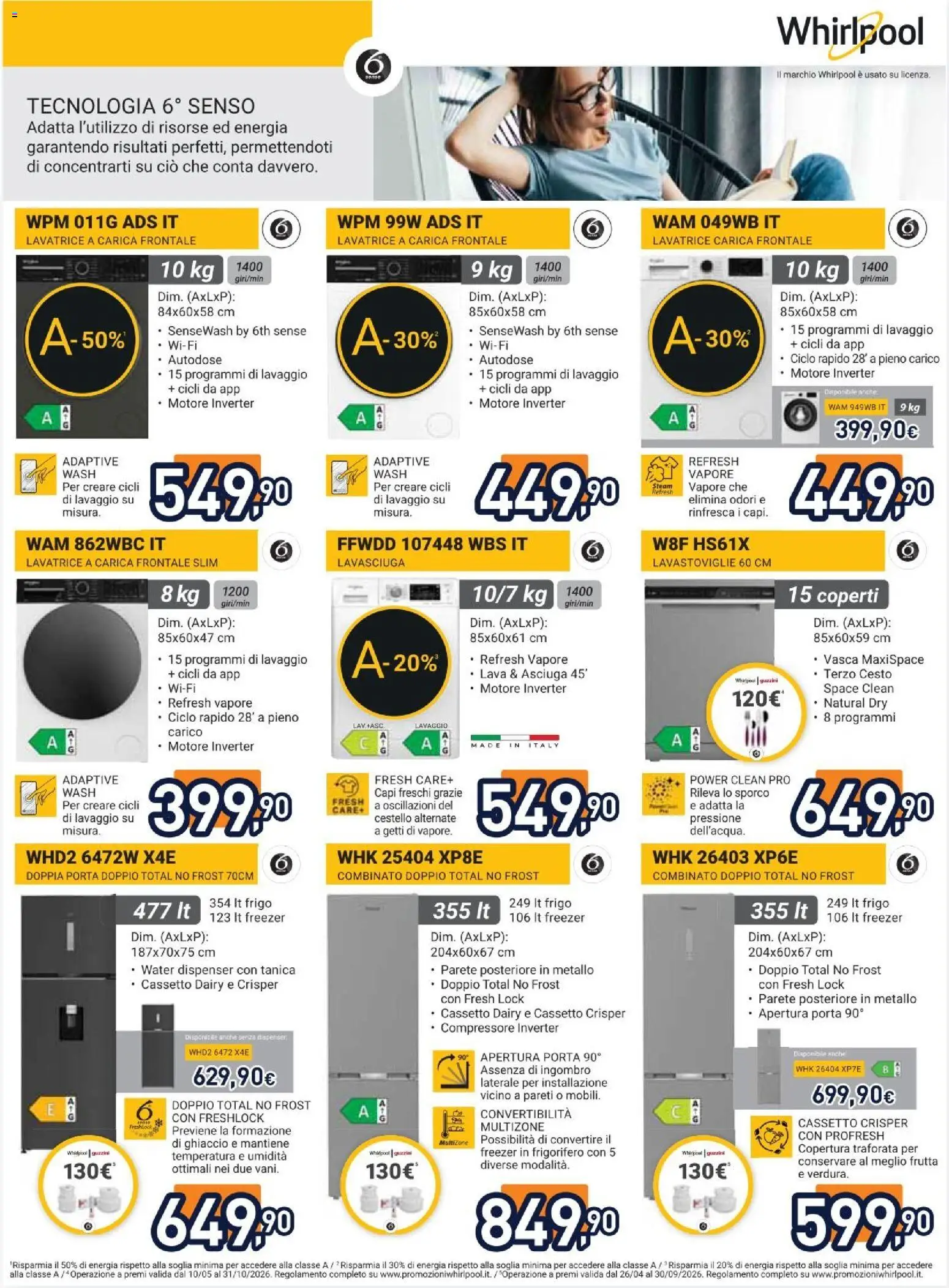Volantino Unieuro del 07/09/2026 | Pagina: 38 | Prodotti: Porta, Lavasciuga, Compressore, Ghiaccio