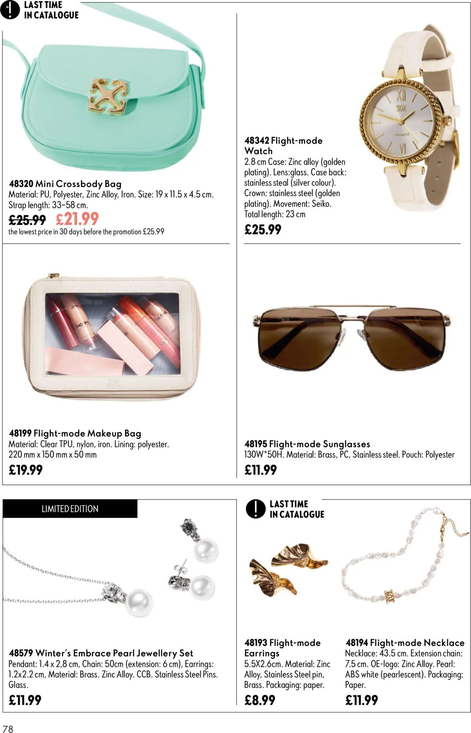 {H1} | Page: 78 | Products: Earrings, Watch, Case, Bag