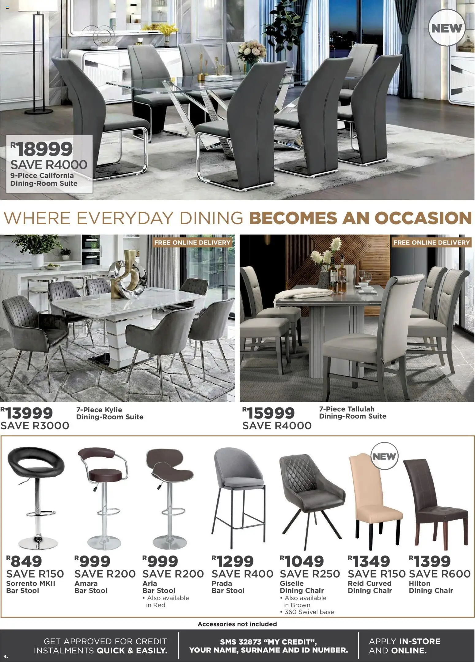 New House and Home catalogue – valid from 08.06.2026 | Page: 4 | Products: Stool, Chair, Bar stool